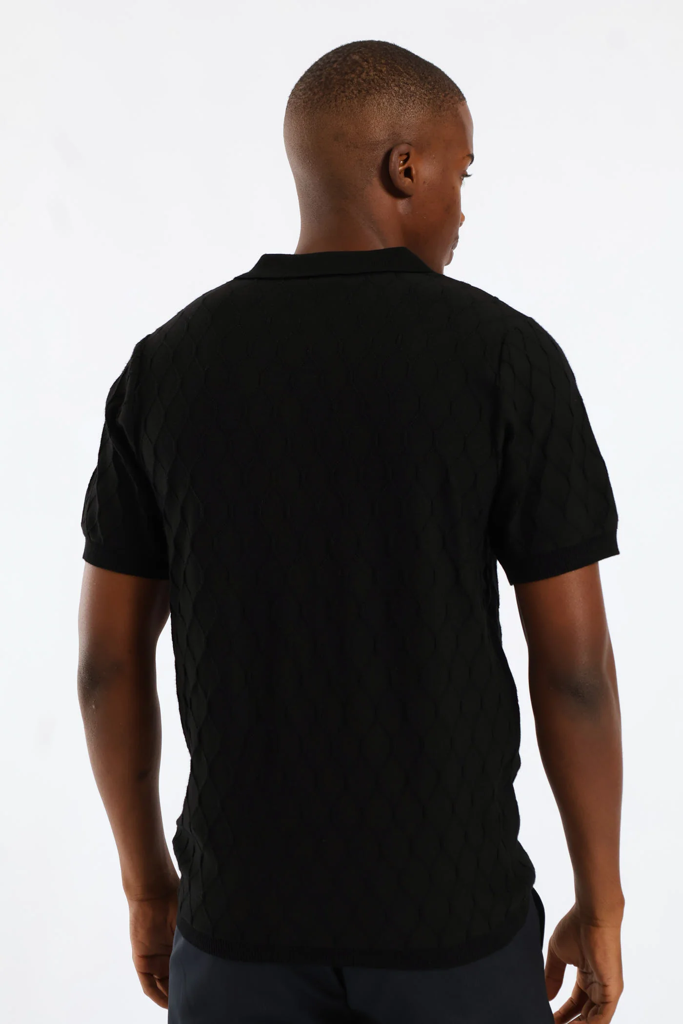 Text Knit Golfer - Black - Image 4