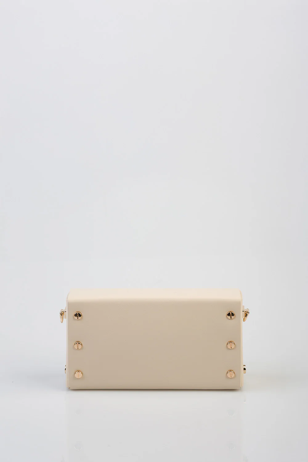 Texture & Front Clip Detail Vicki Handbag - Cream - Image 4