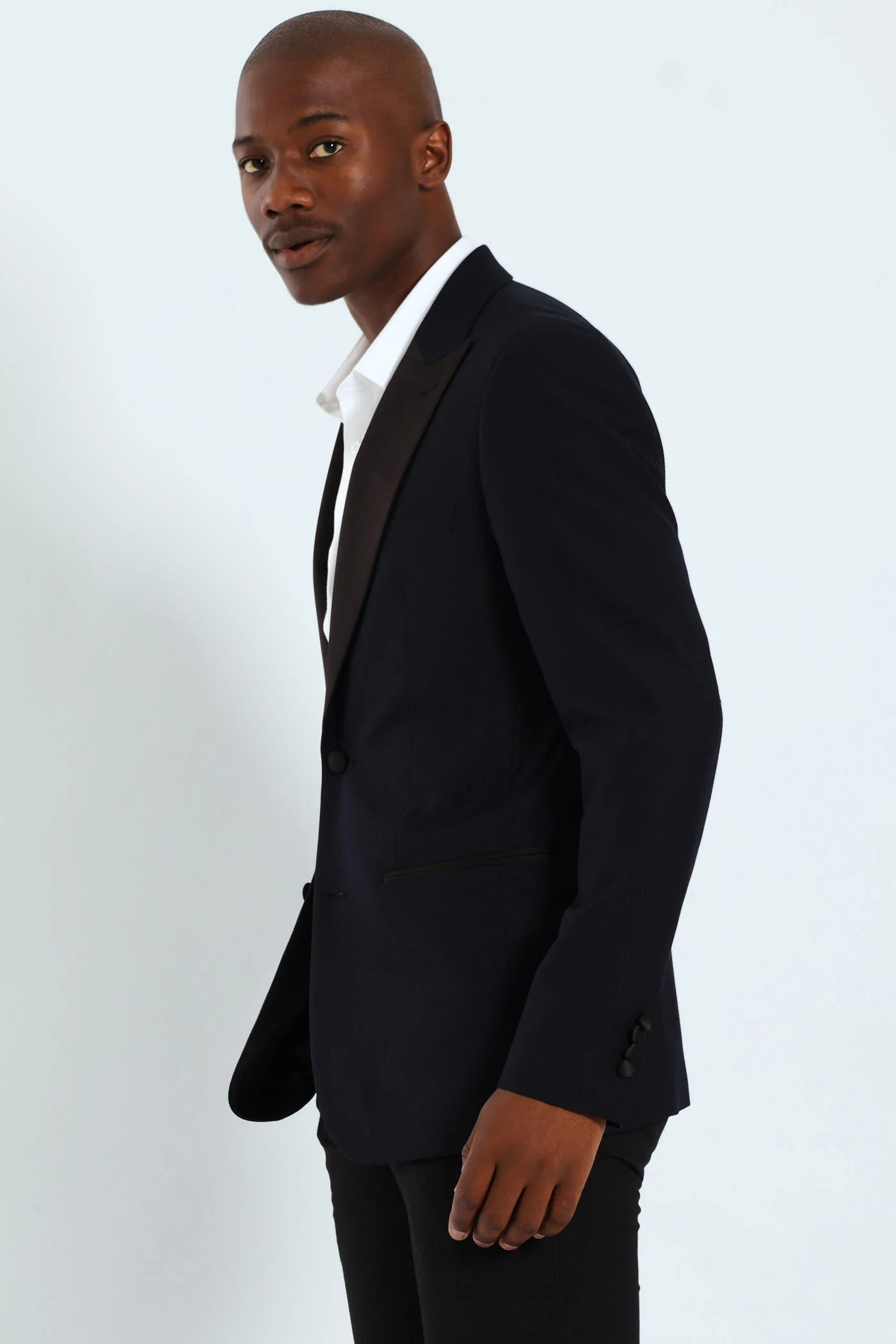 Textured Blazer - Black - Image 13