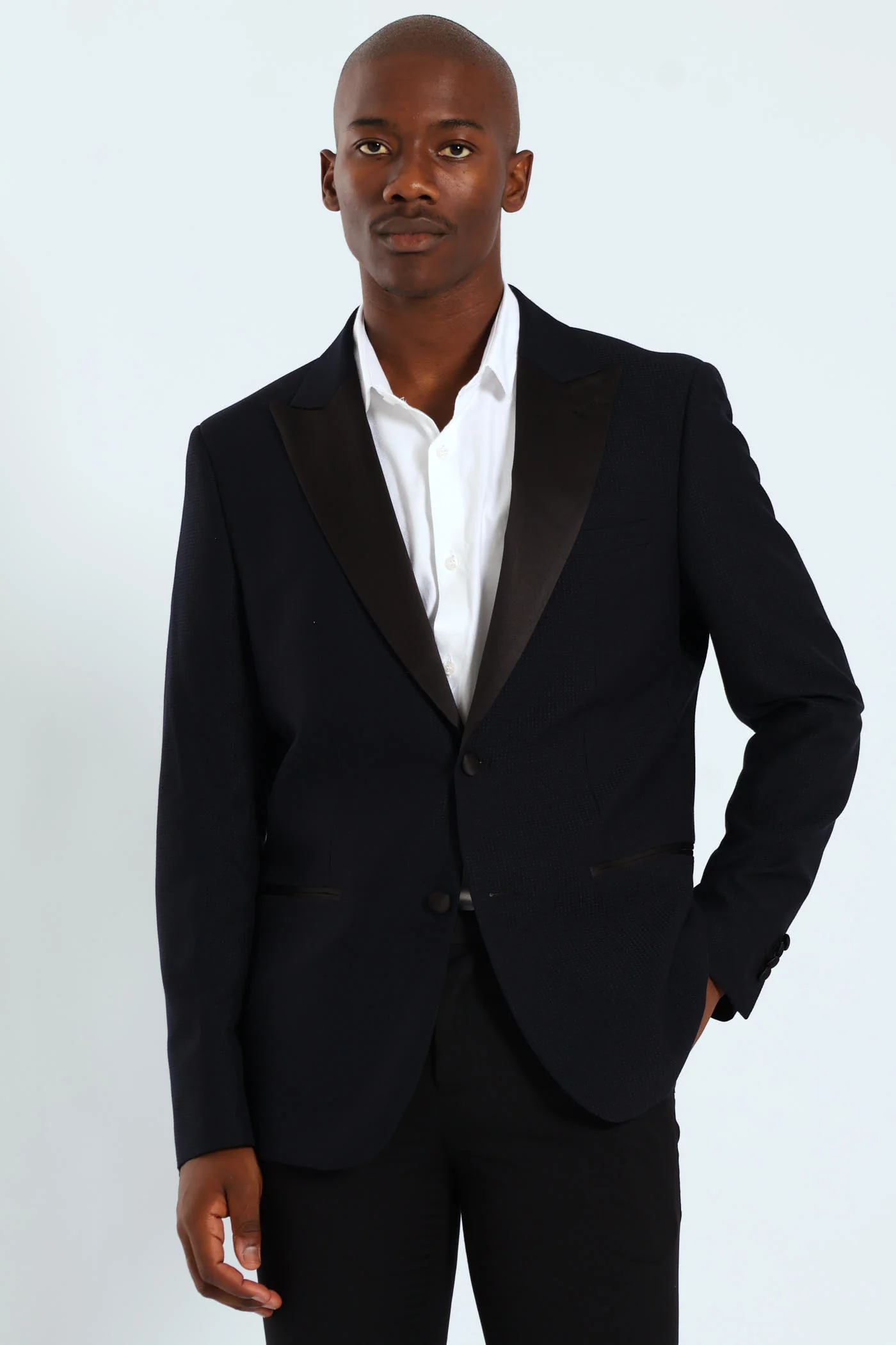 Textured Blazer - Black - Image 14