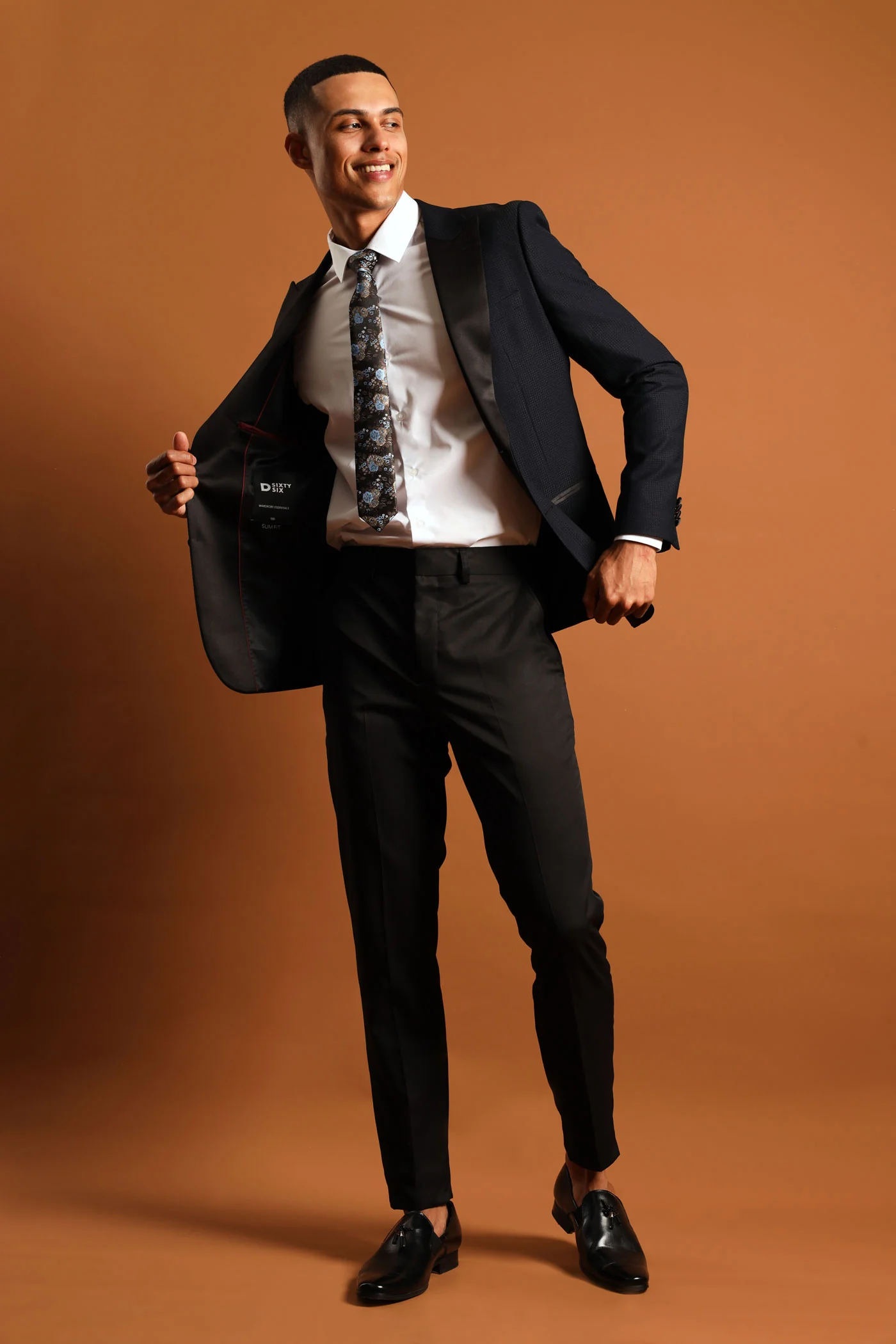 Textured Blazer - Black - Image 6
