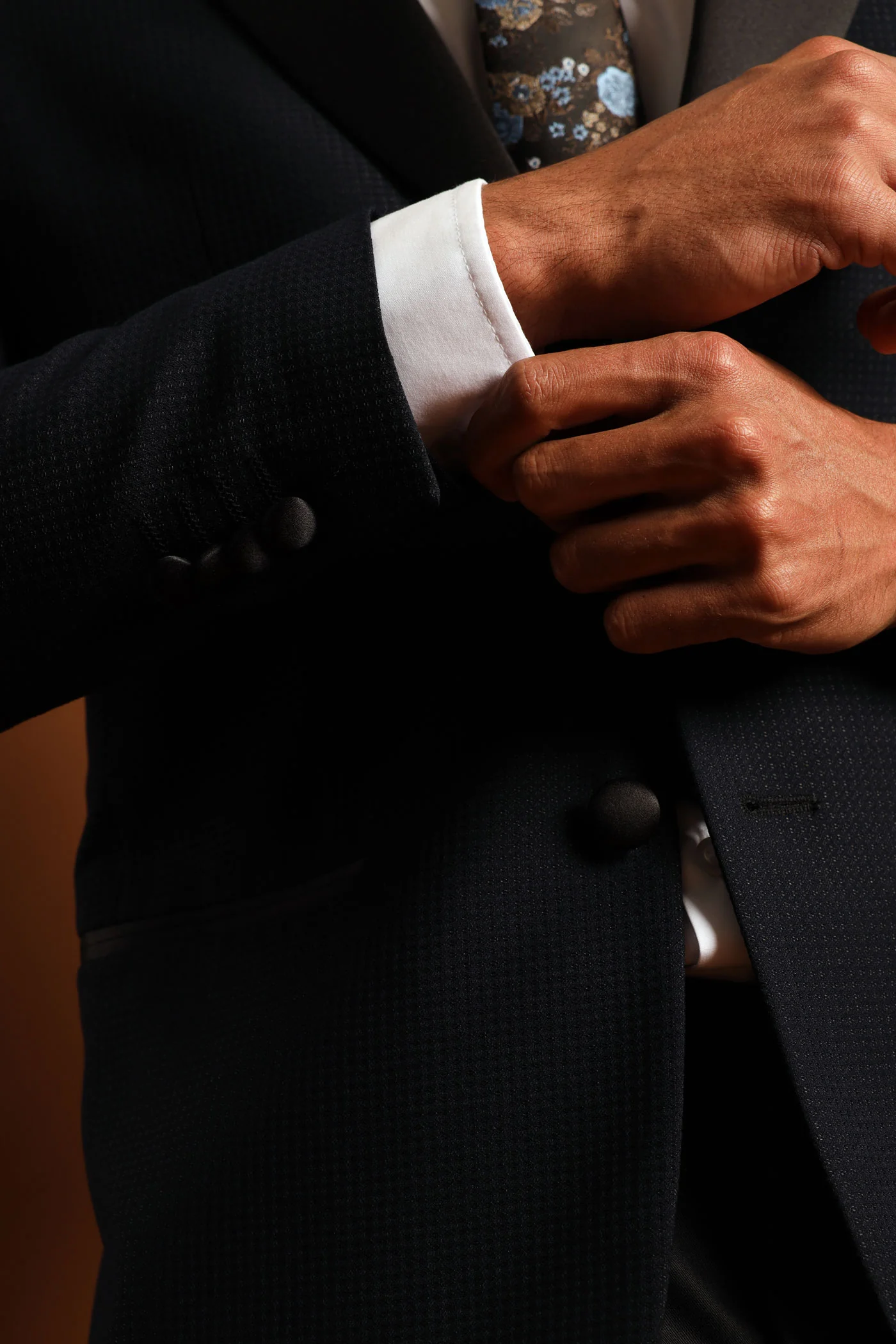 Textured Blazer - Black - Image 7