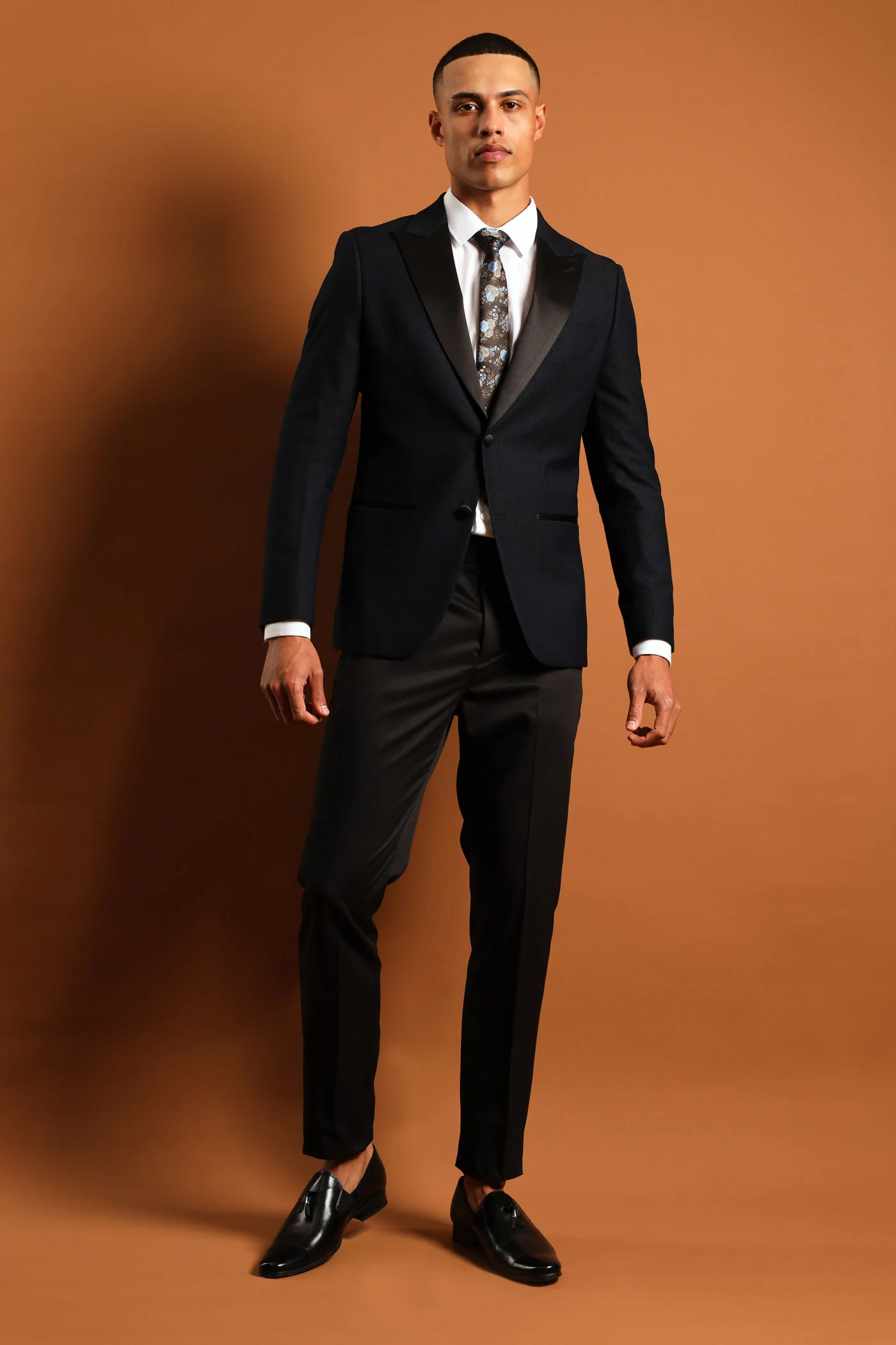 Textured Blazer - Black - Image 9