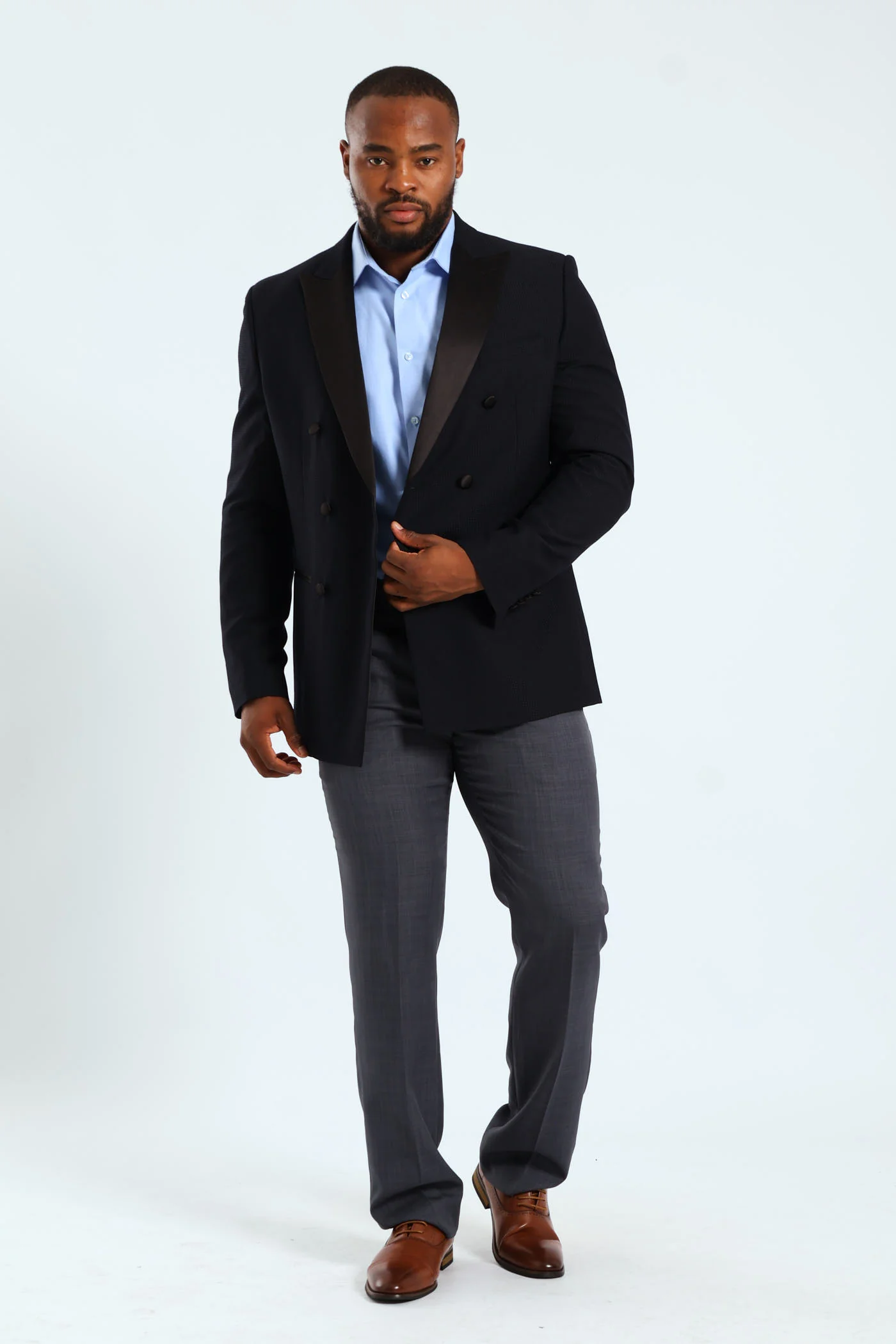 Textured Blazer - Black - Image 2