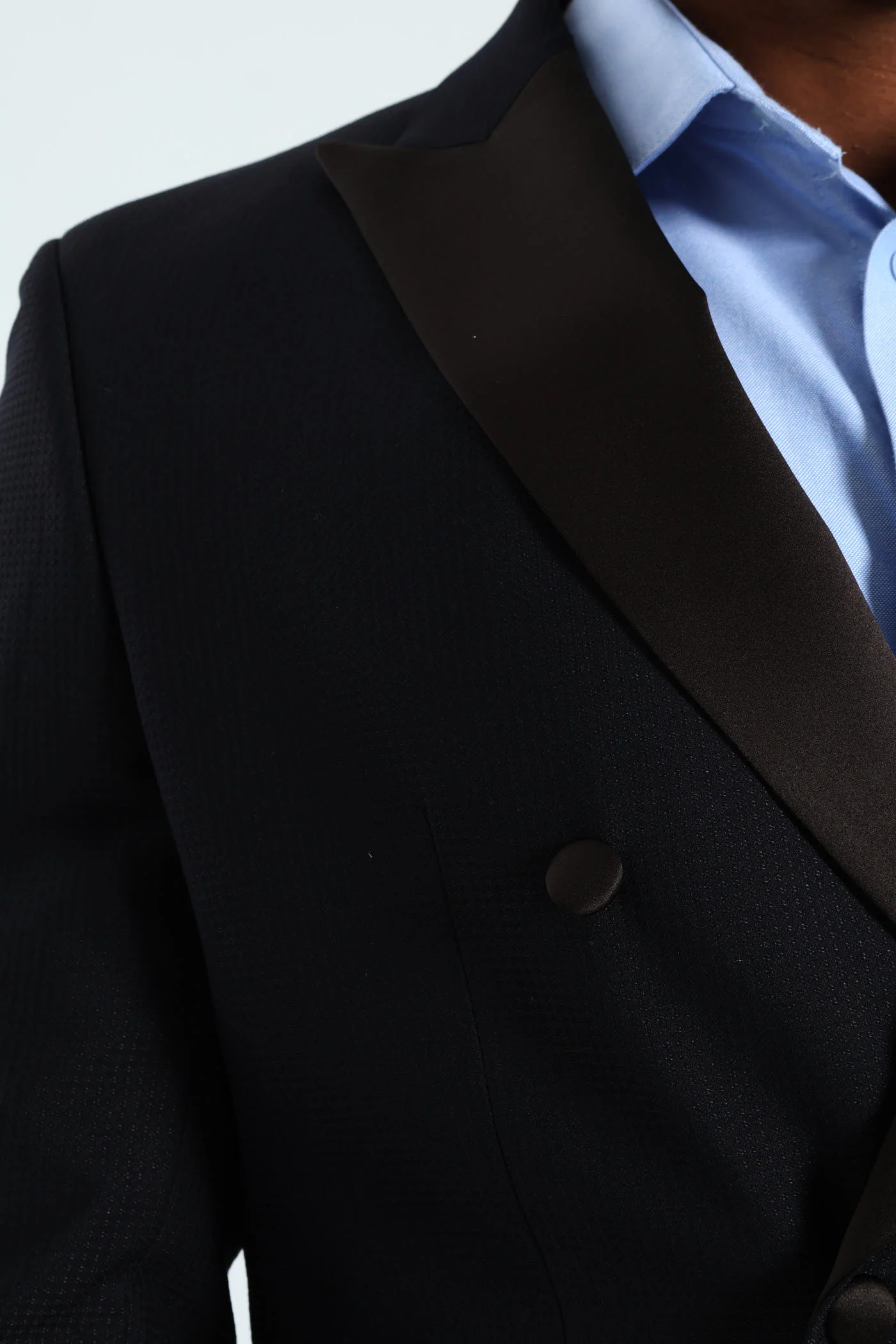 Textured Blazer - Black - Image 3