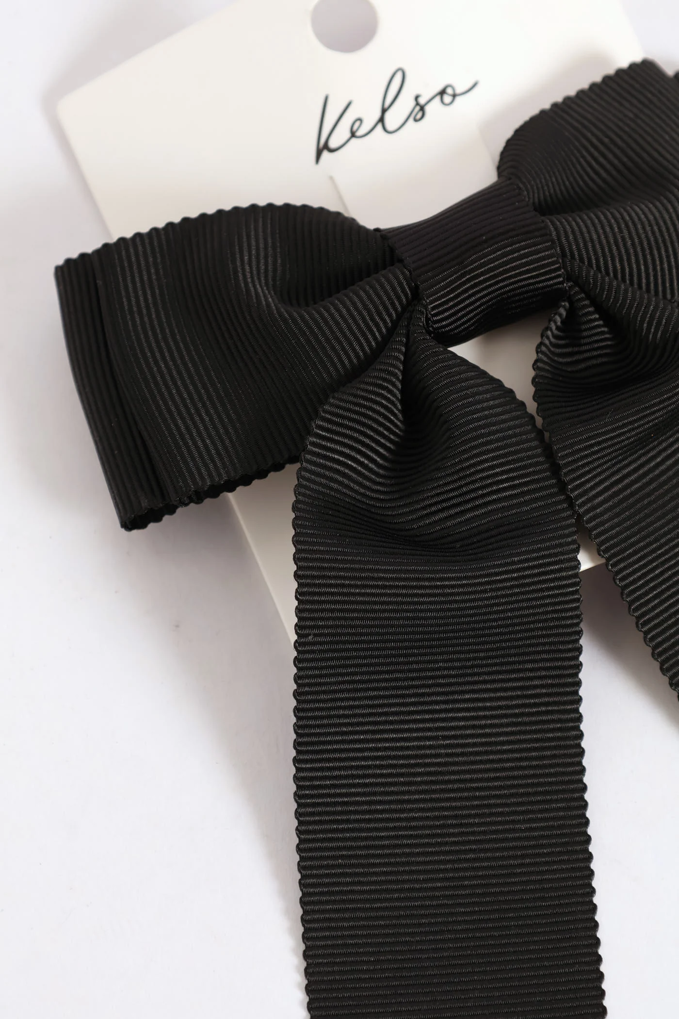 Textured Bow - Black - Image 2