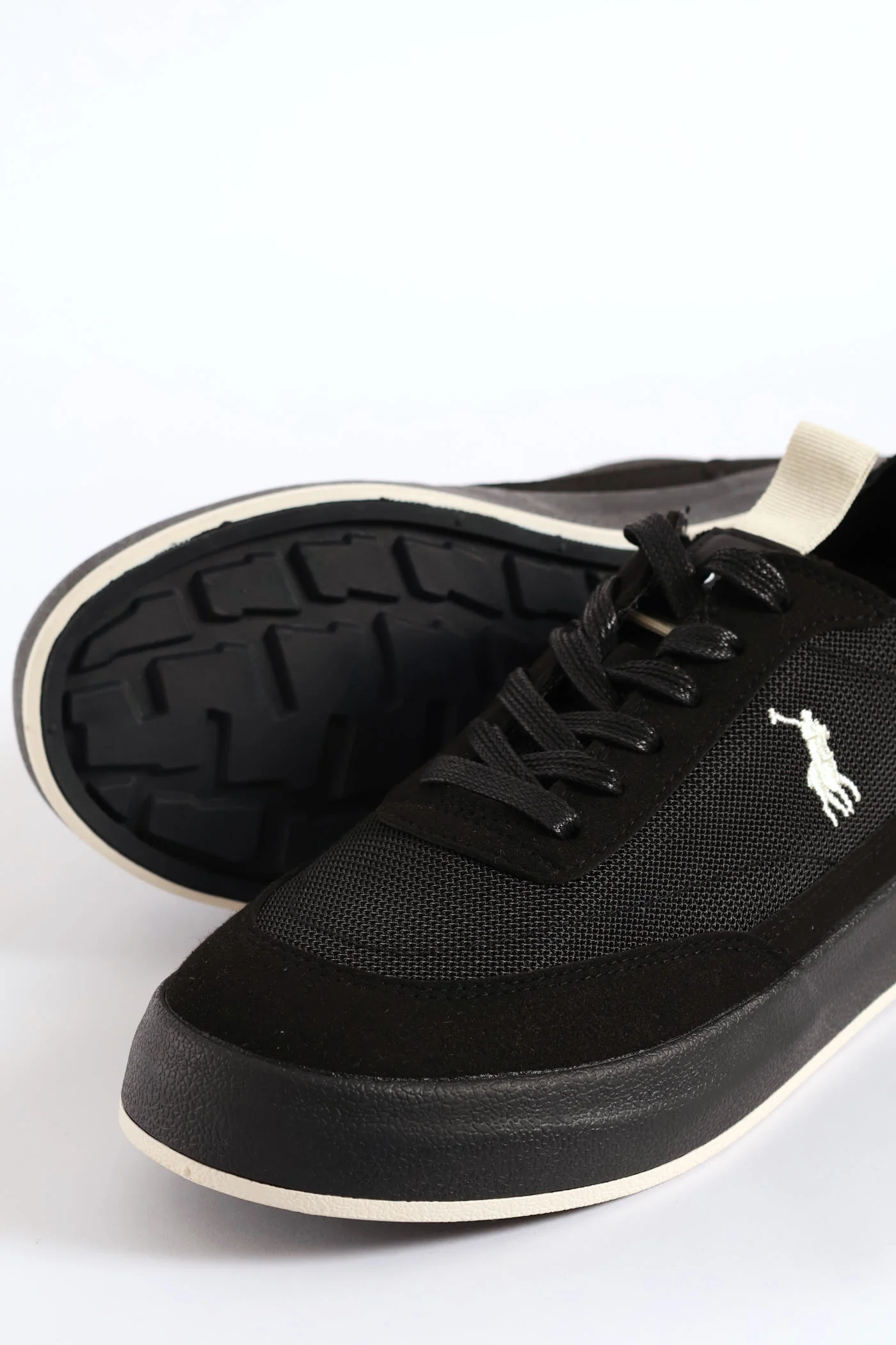 Textured Court Sneaker - Black - Image 2