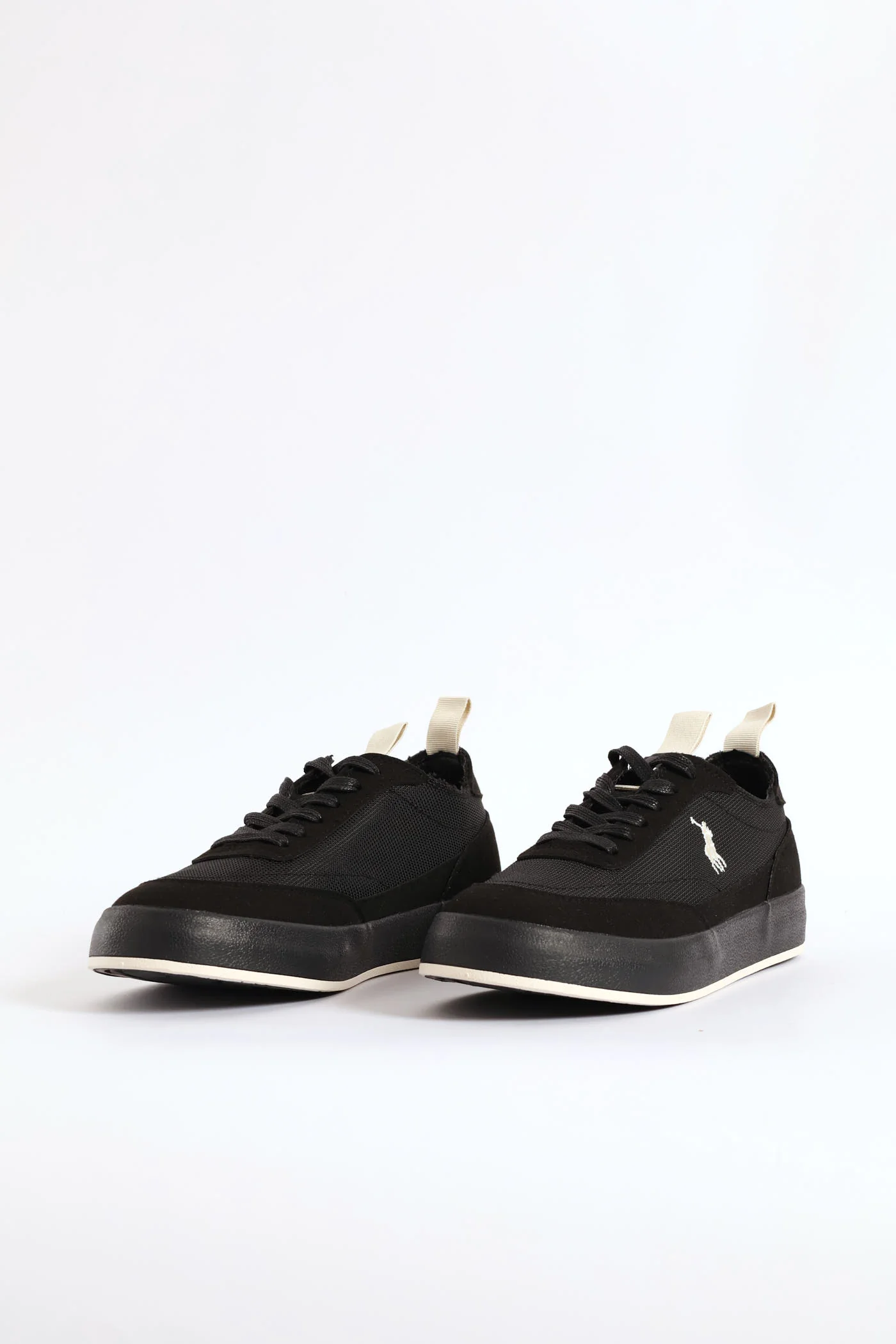 Textured Court Sneaker - Black - Image 3