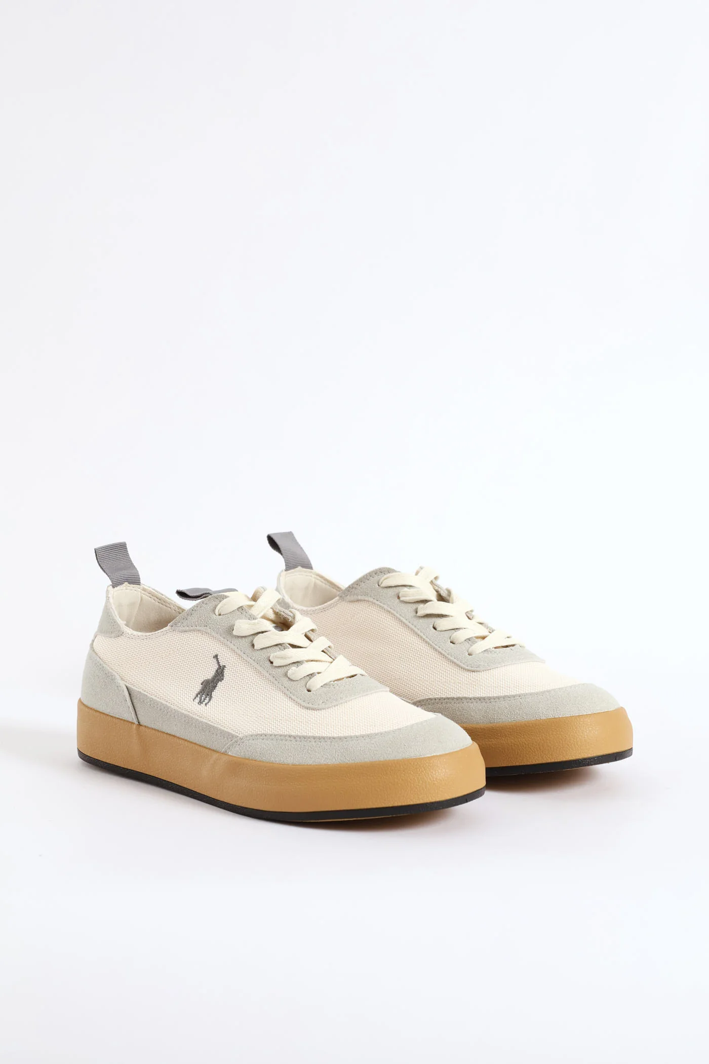 Textured Court Sneaker - Off White - Image 4