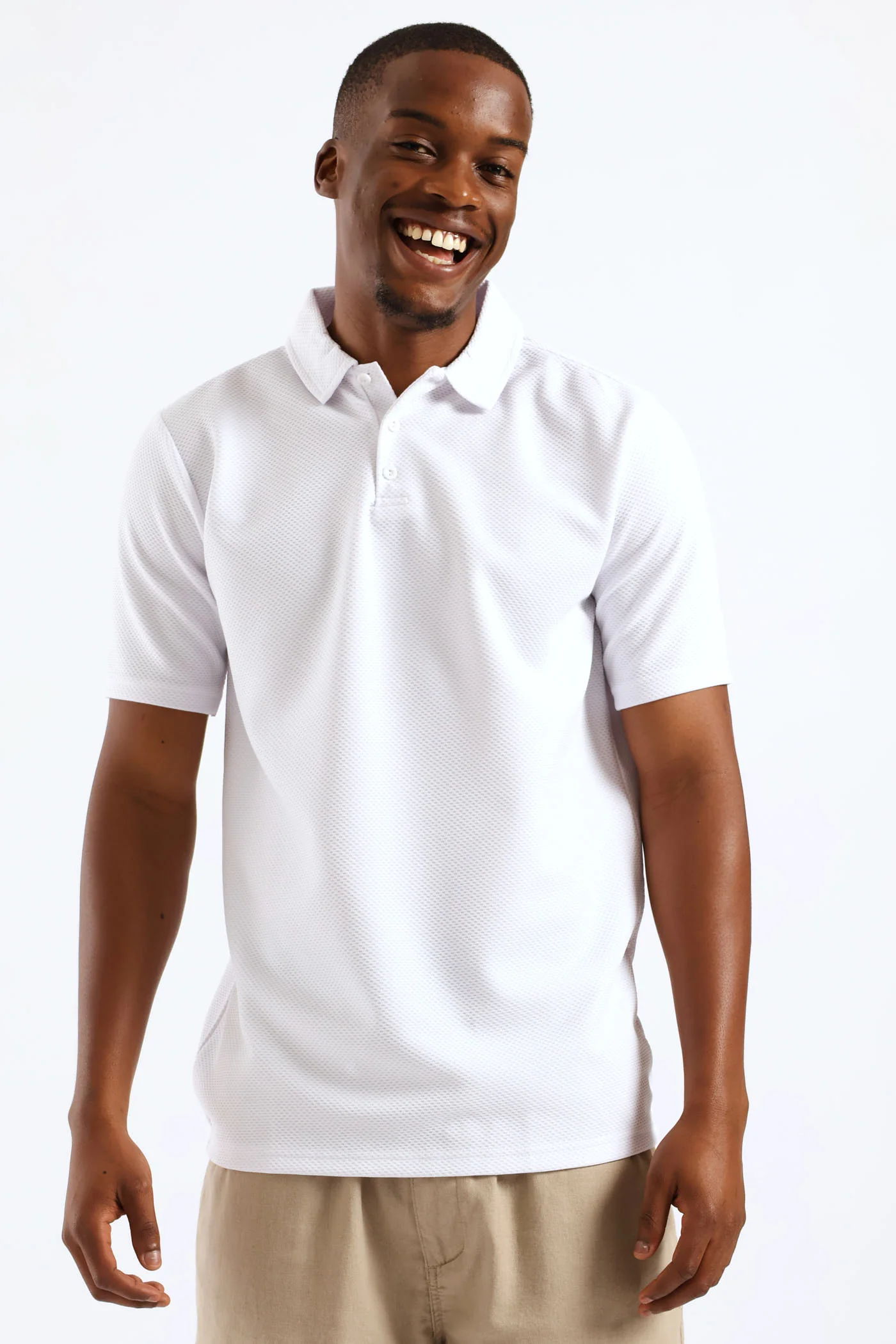 Textured Golfer - White - Image 4