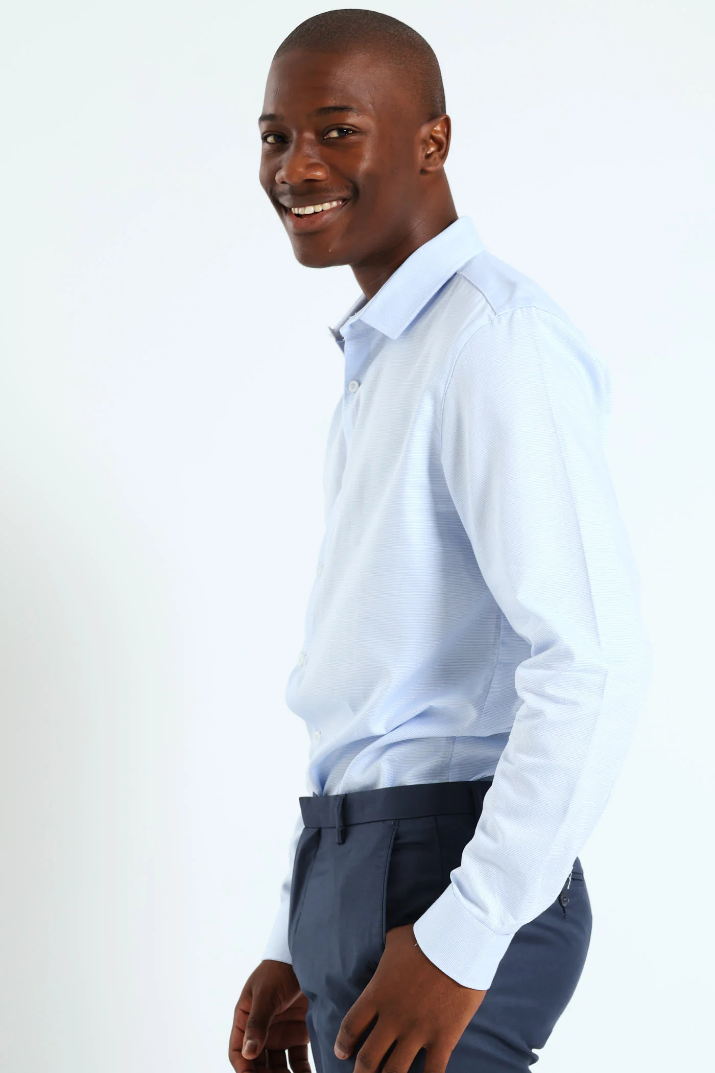 Textured Shirt - Light Blue - Image 3