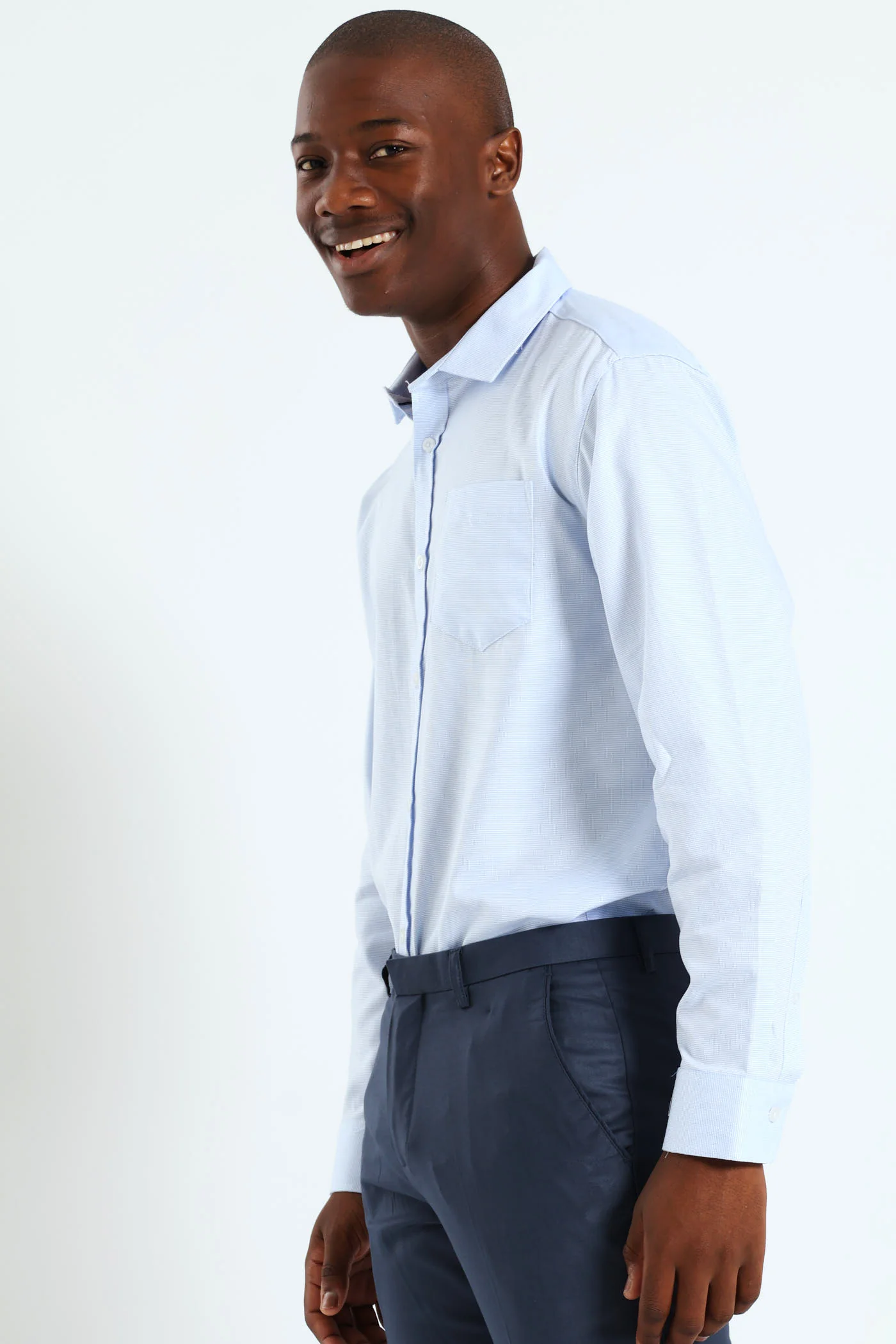 Textured Shirt - Light Blue - Image 3