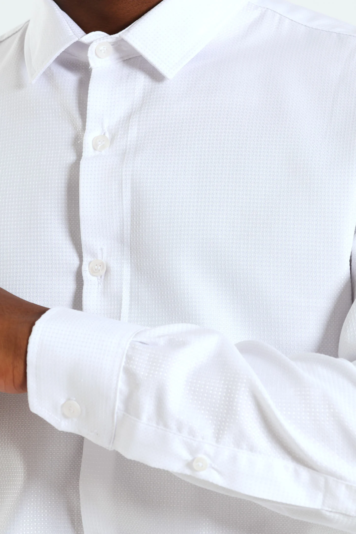 Textured Shirt - White - Image 2