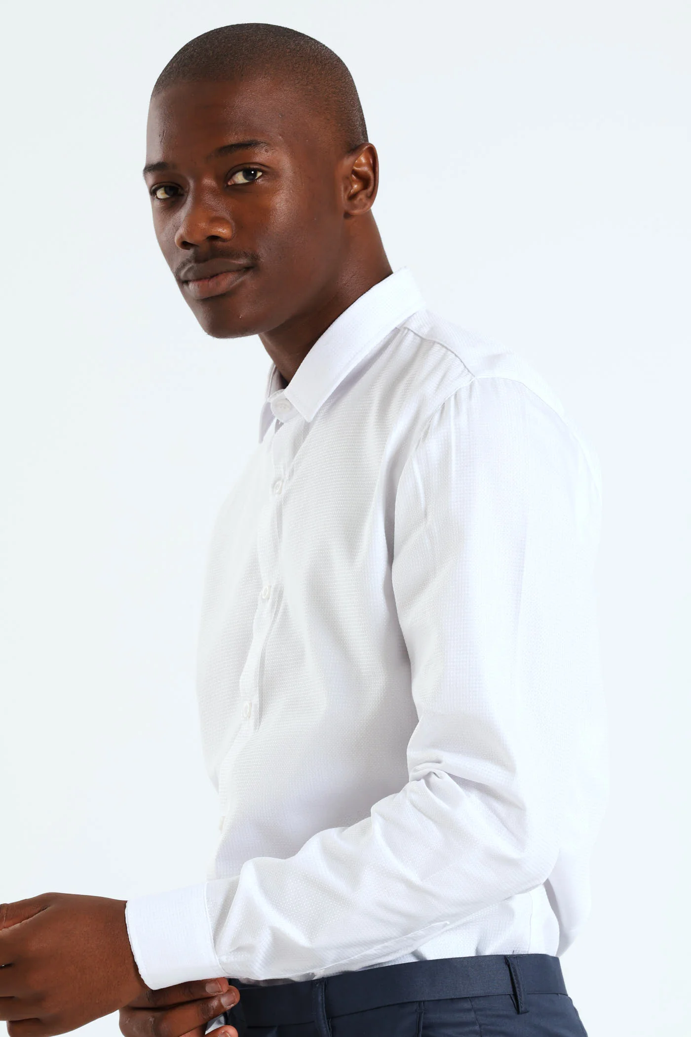 Textured Shirt - White - Image 3