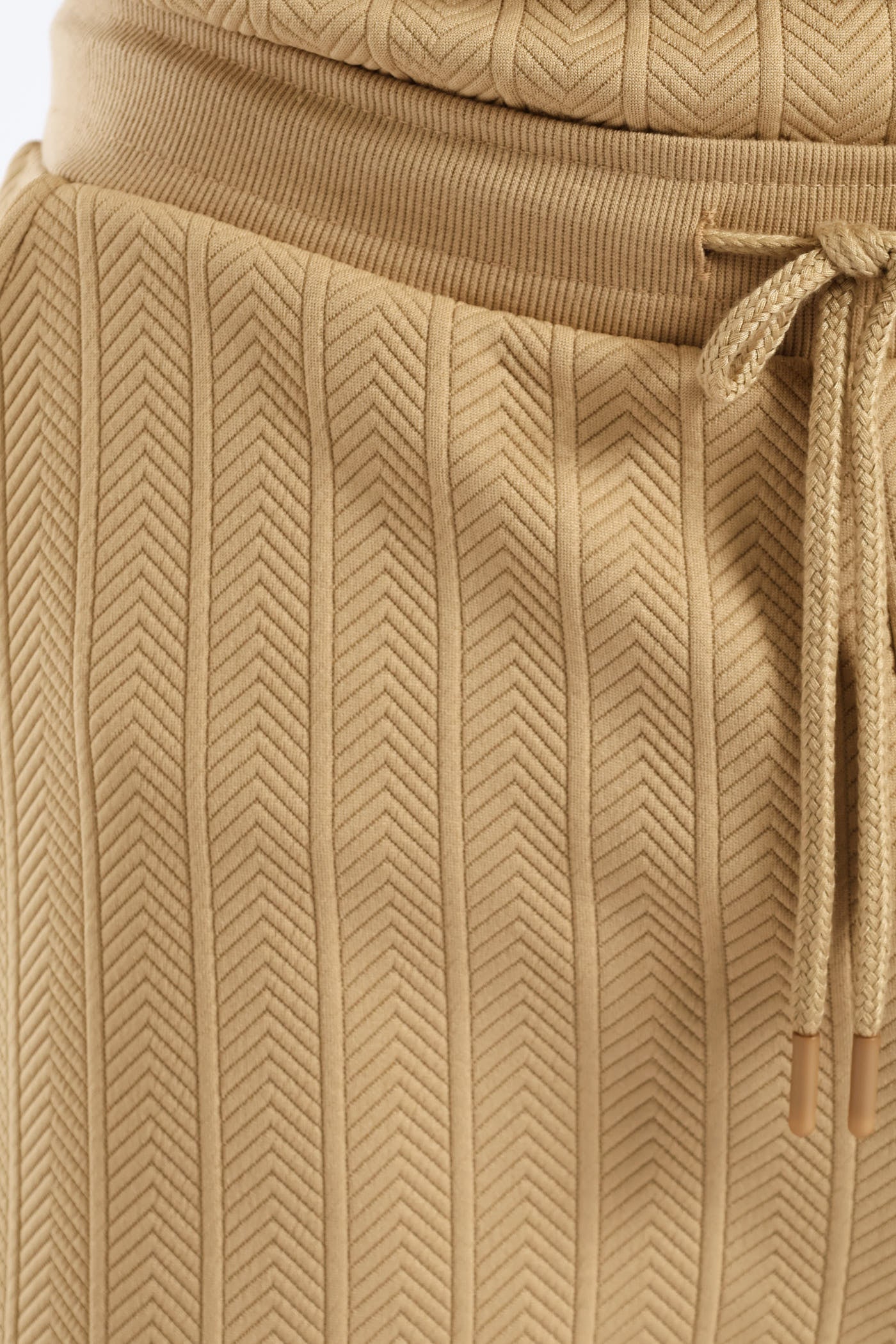 Textured Stretch Shorts - Stone - Image 5
