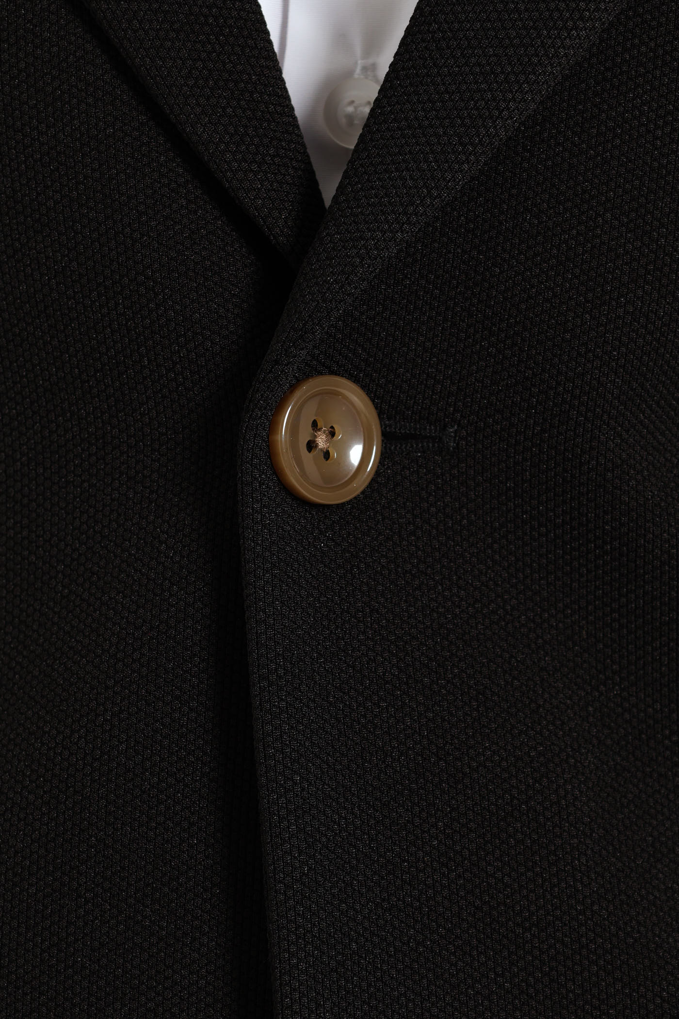 Textured Stretch Suit Jacket - Black - Image 3