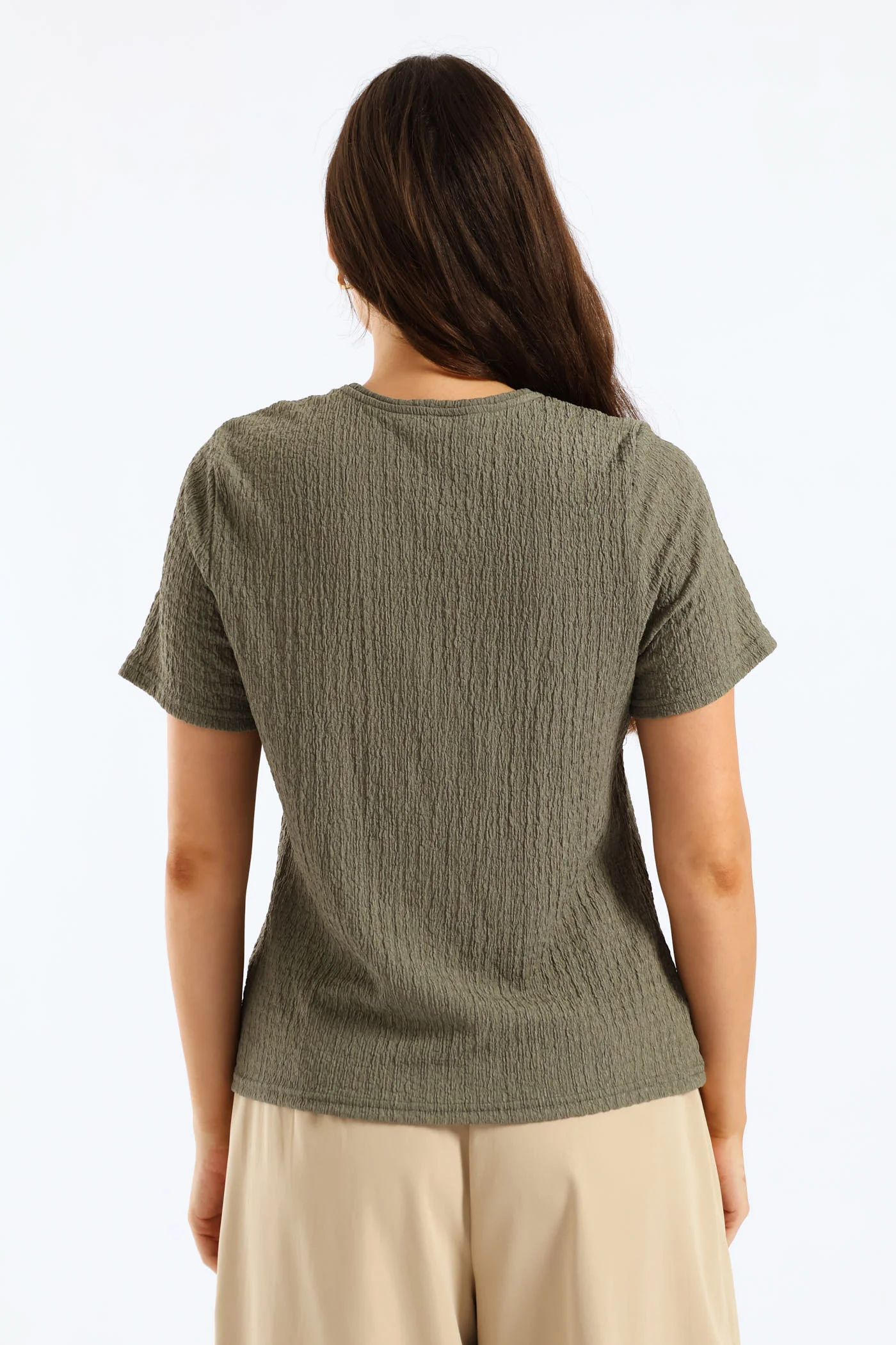 Textured Tee - Sage - Image 3