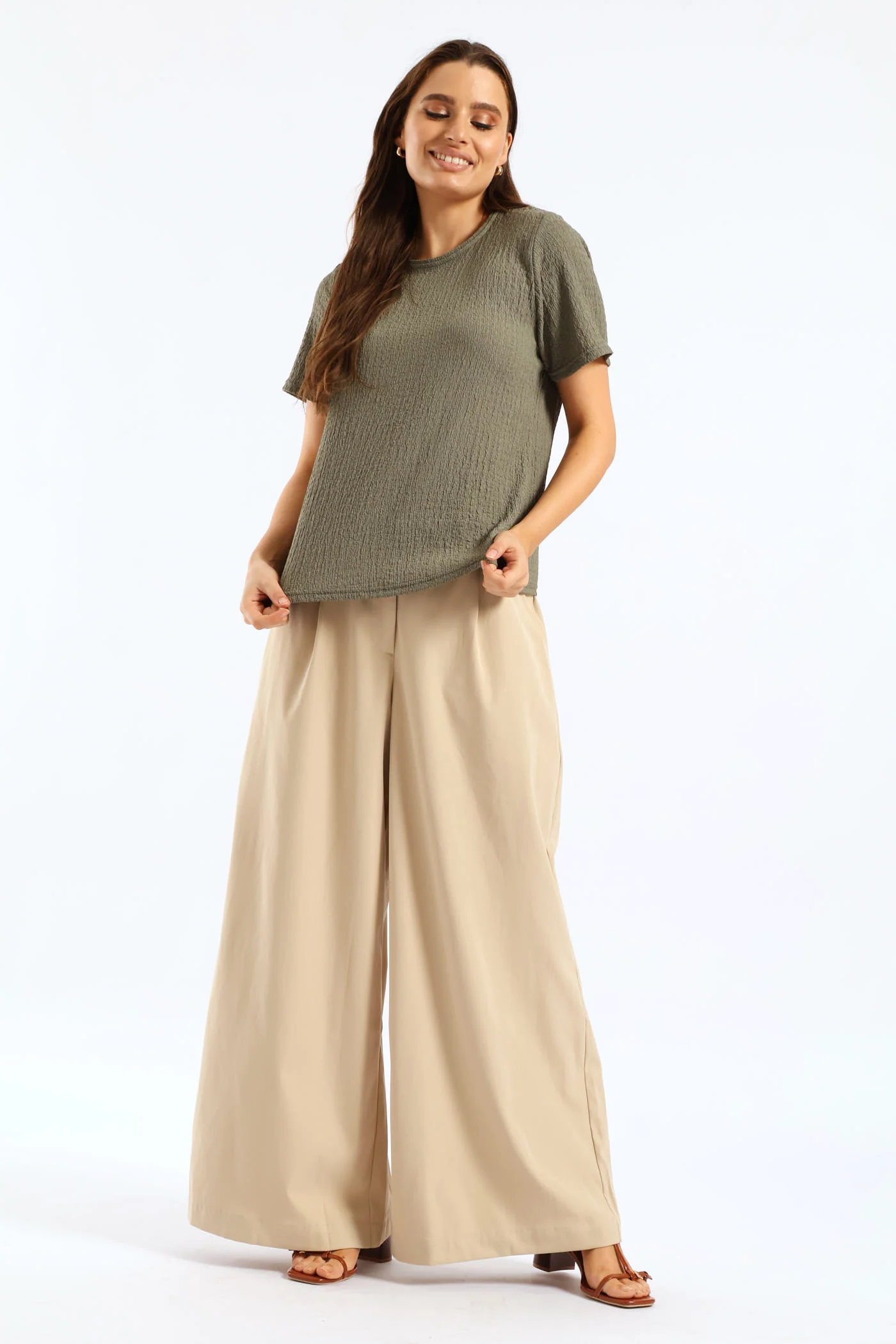 Textured Tee - Sage - Image 5