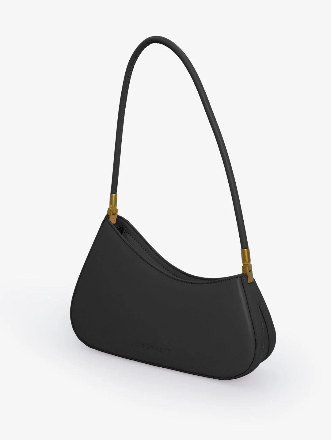 The Gia Small Asymmetric Shoulder Bag - Black - Image 2