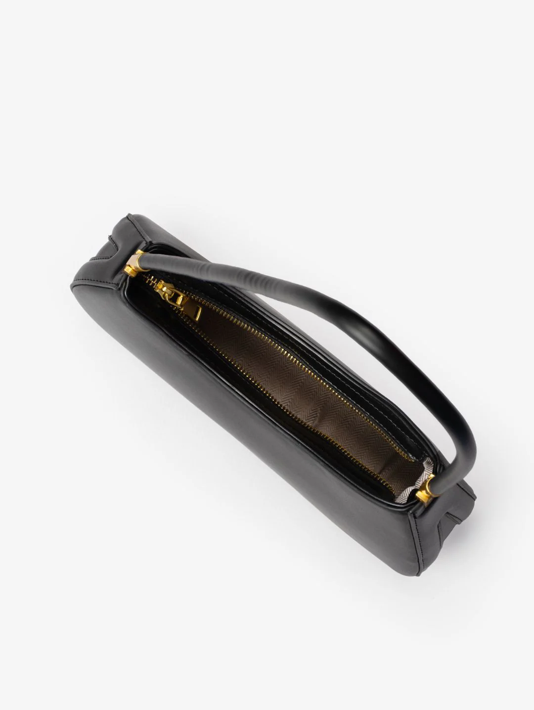 The Gia Small Asymmetric Shoulder Bag - Black - Image 3