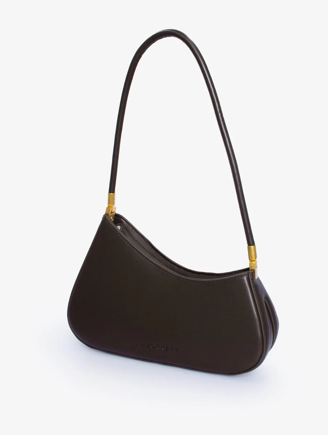 The Gia Small Asymmetric Shoulder Bag - Chocolate - Image 2