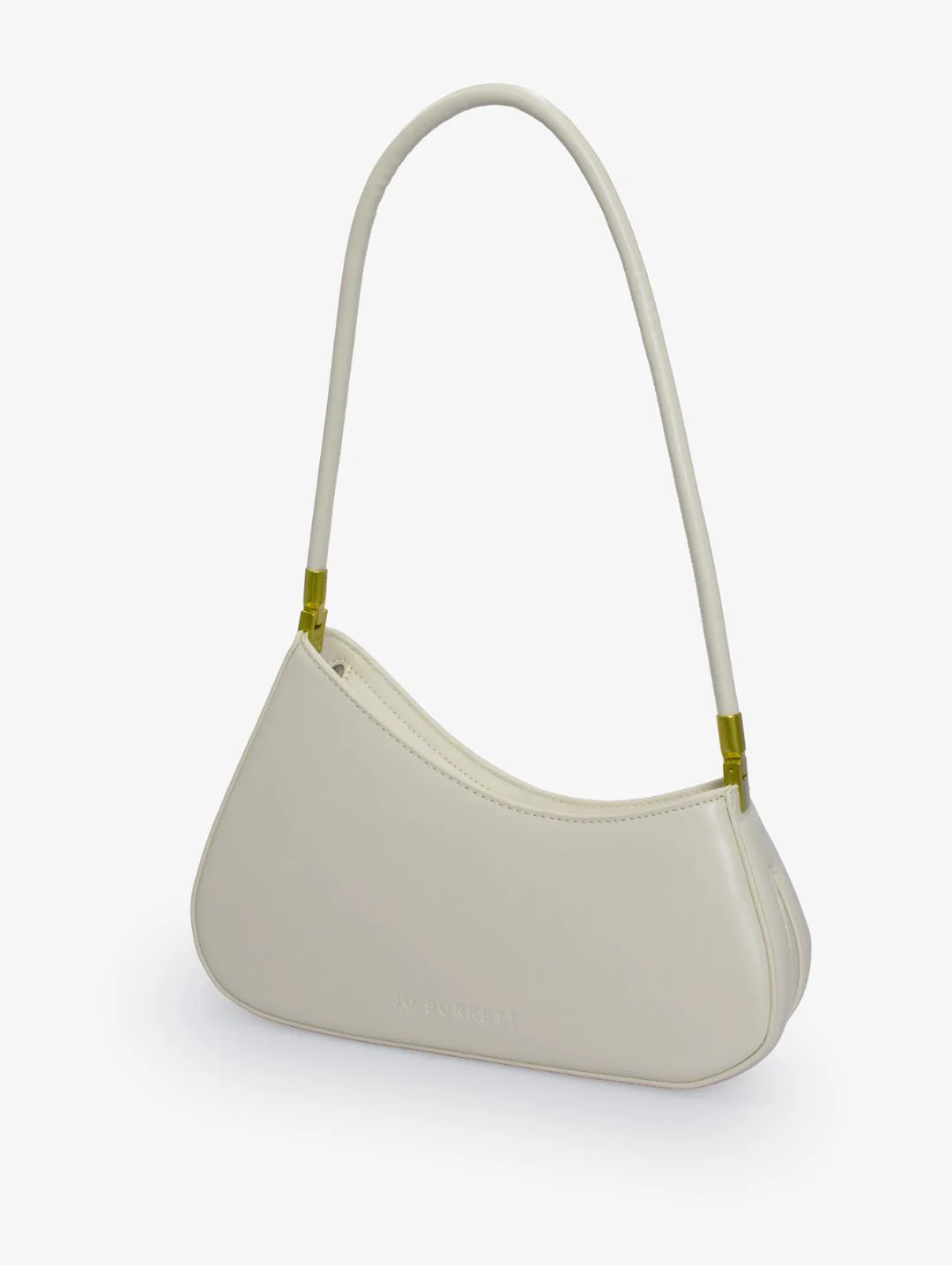 The Gia Small Asymmetric Shoulder Bag - Cream - Image 2