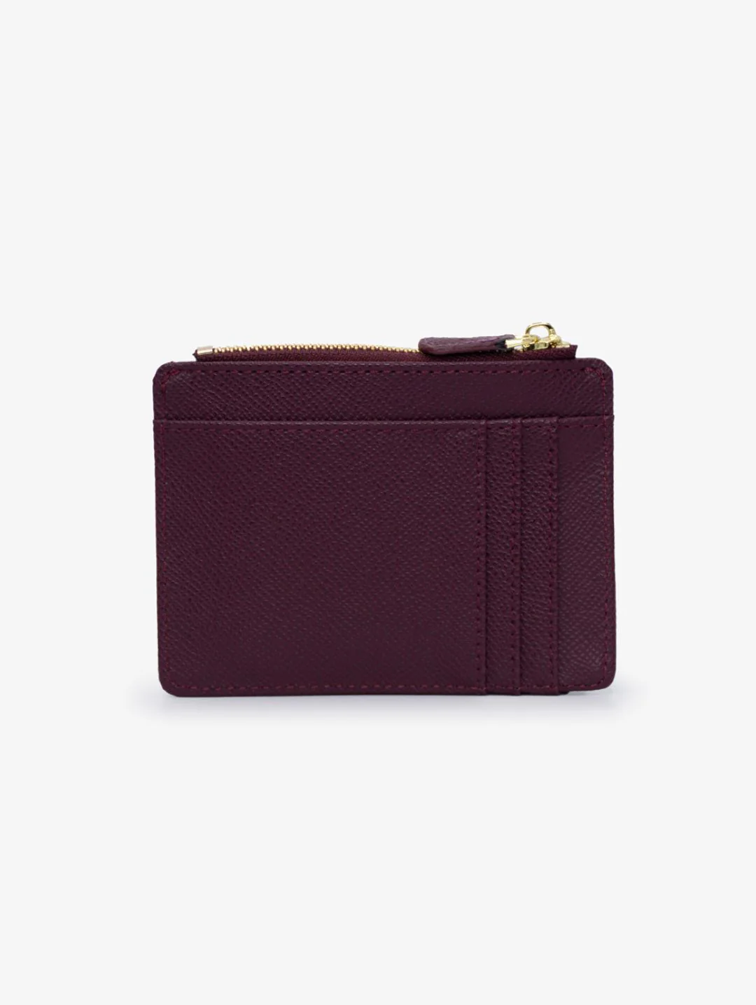 The Jessica-Suede Card Holder - Plum - Image 2