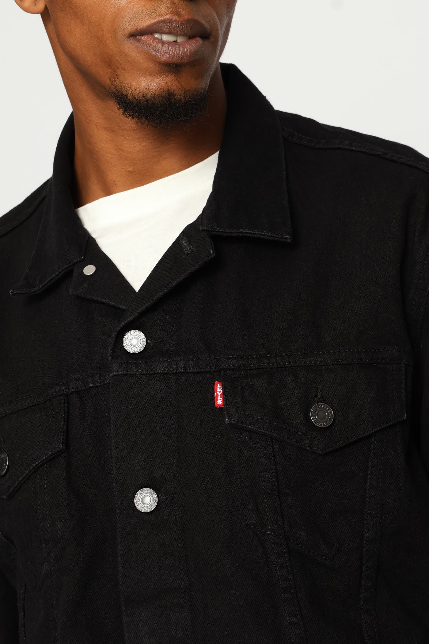The Trucker Jacket - Black - Image 2