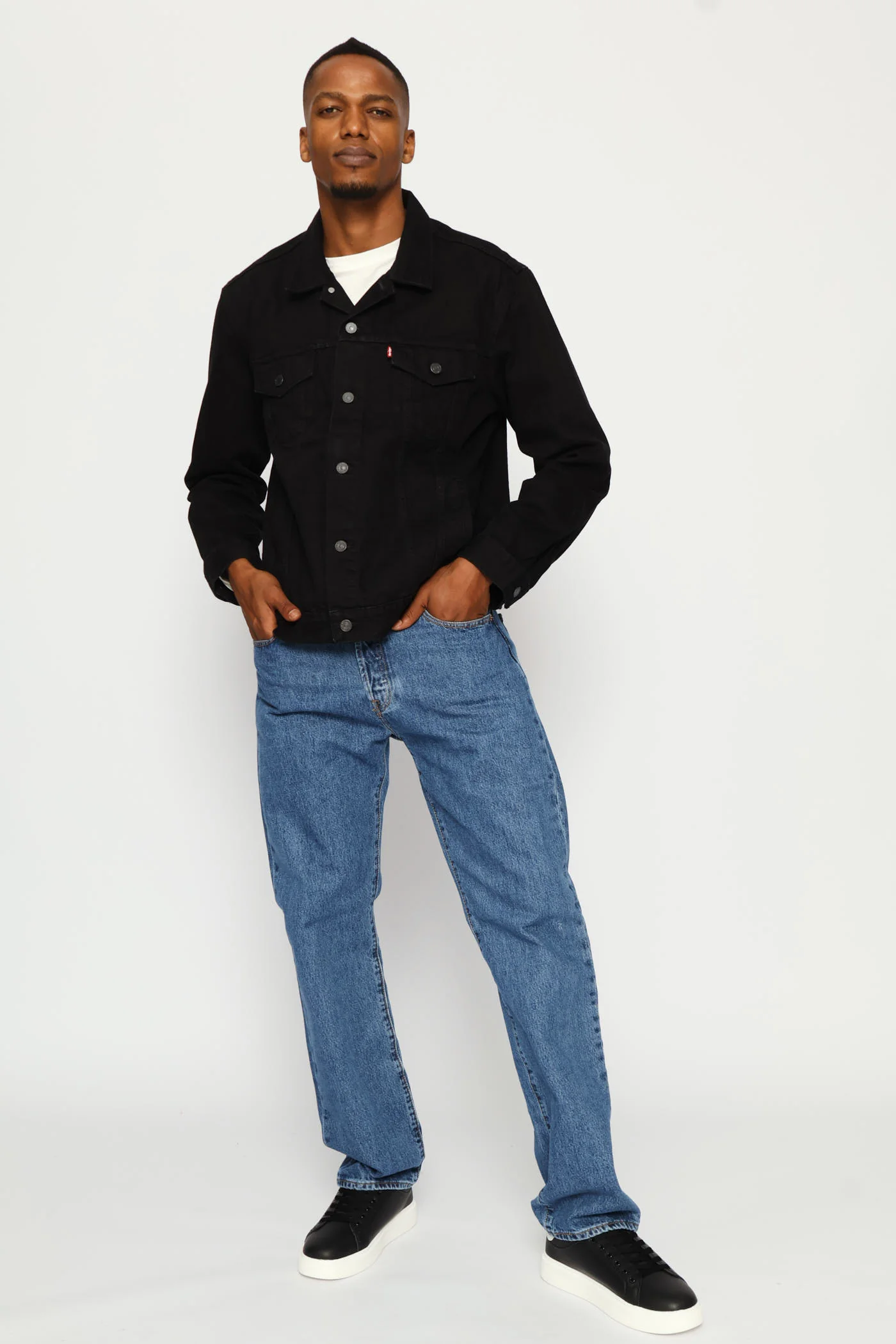 The Trucker Jacket - Black - Image 5