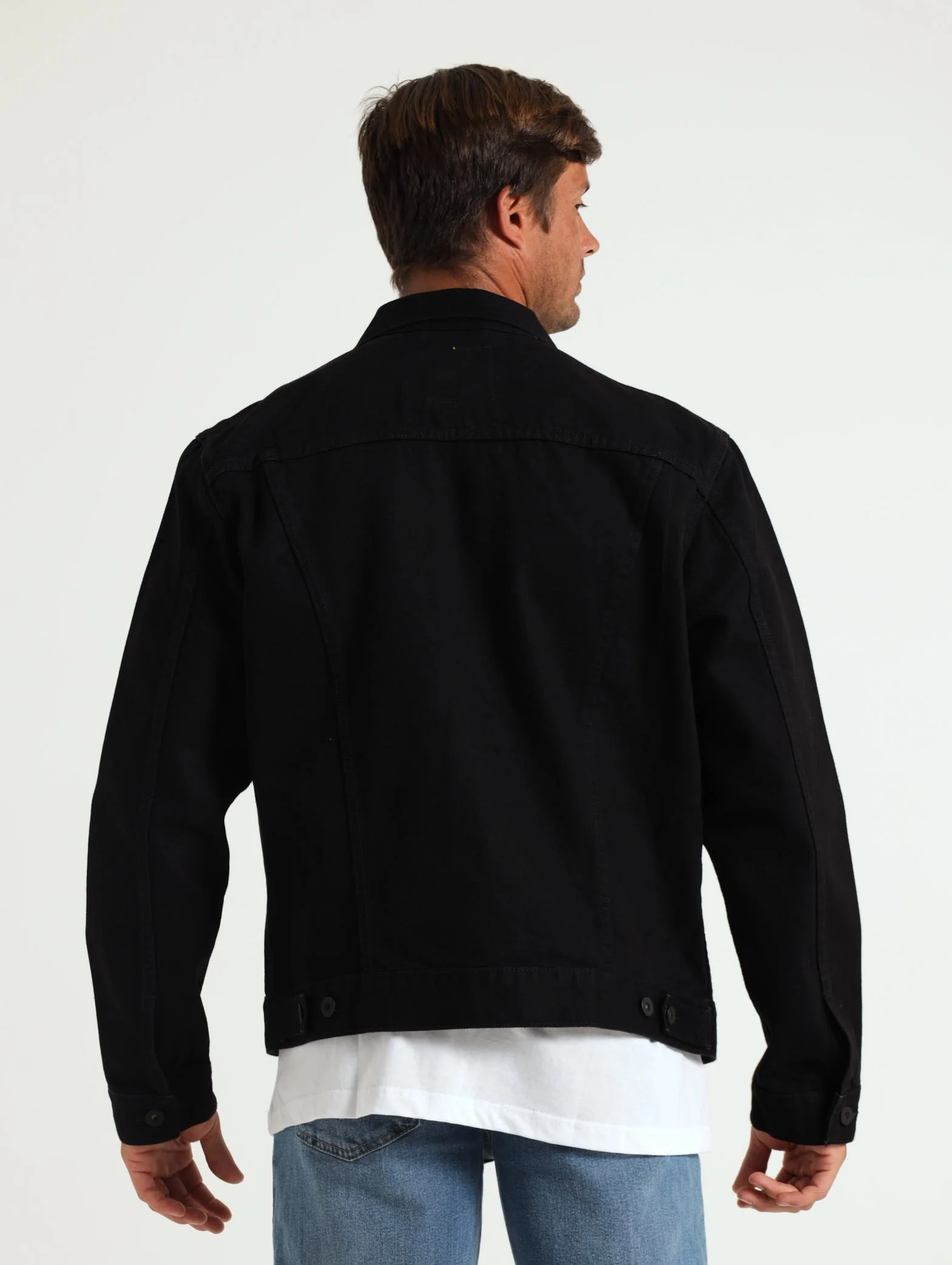 The Trucker Jacket - Black - Image 3