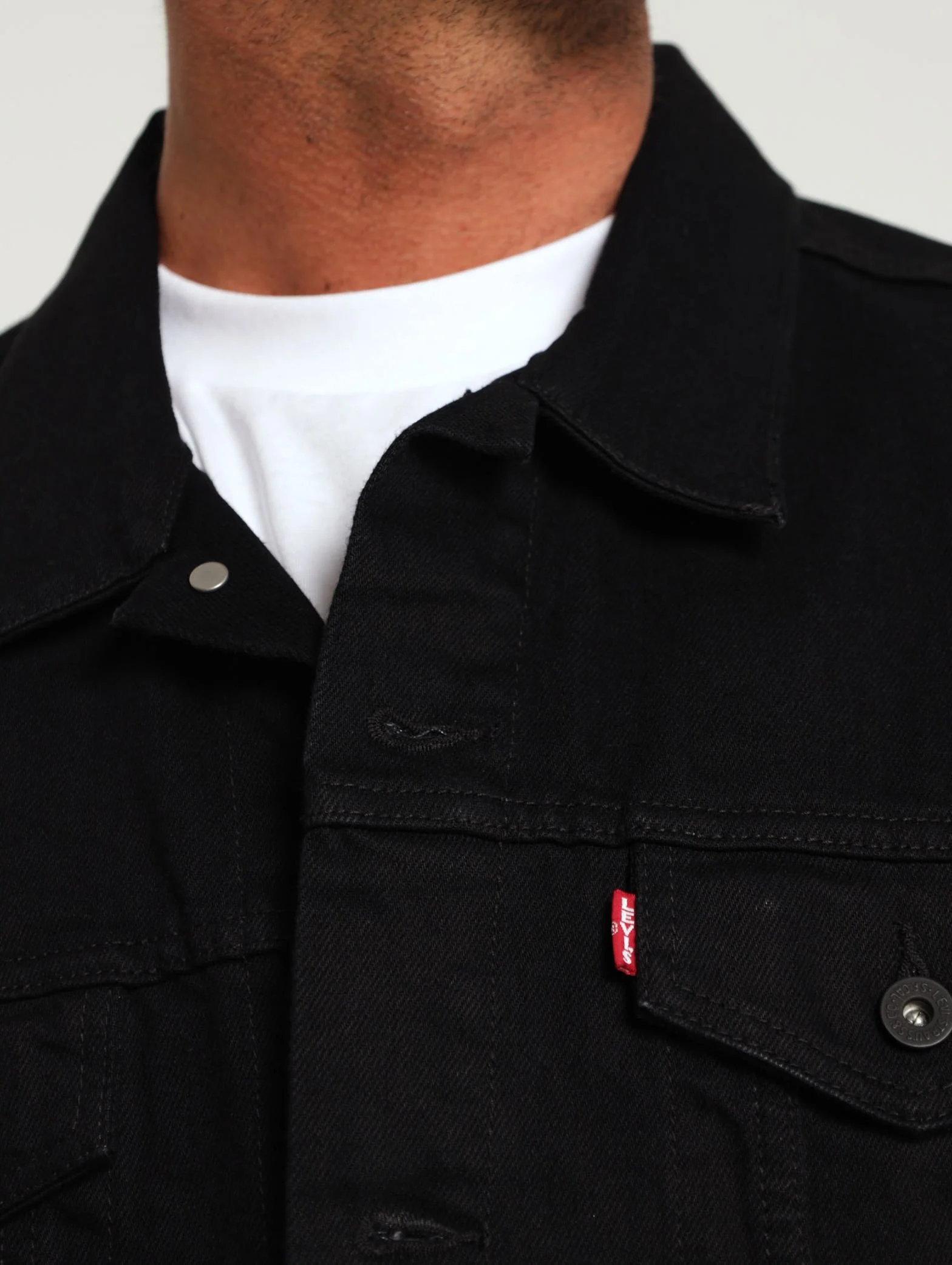 The Trucker Jacket - Black - Image 4