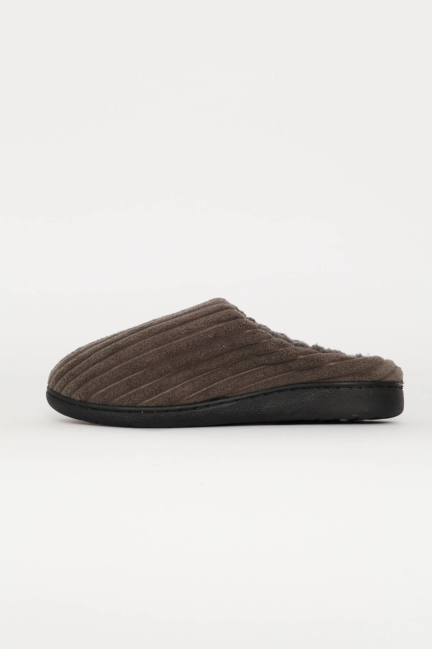 Thick Corduroy Upper Slipper - Grey - Image 3