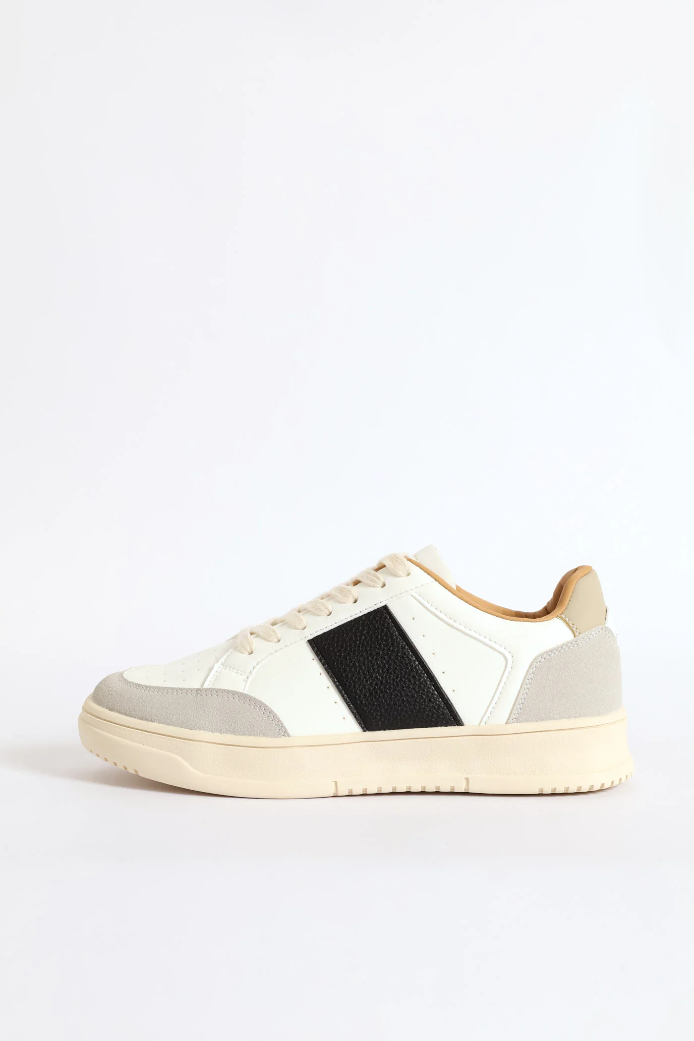 Thick Side Stripe Sneaker - White/Black - Image 10