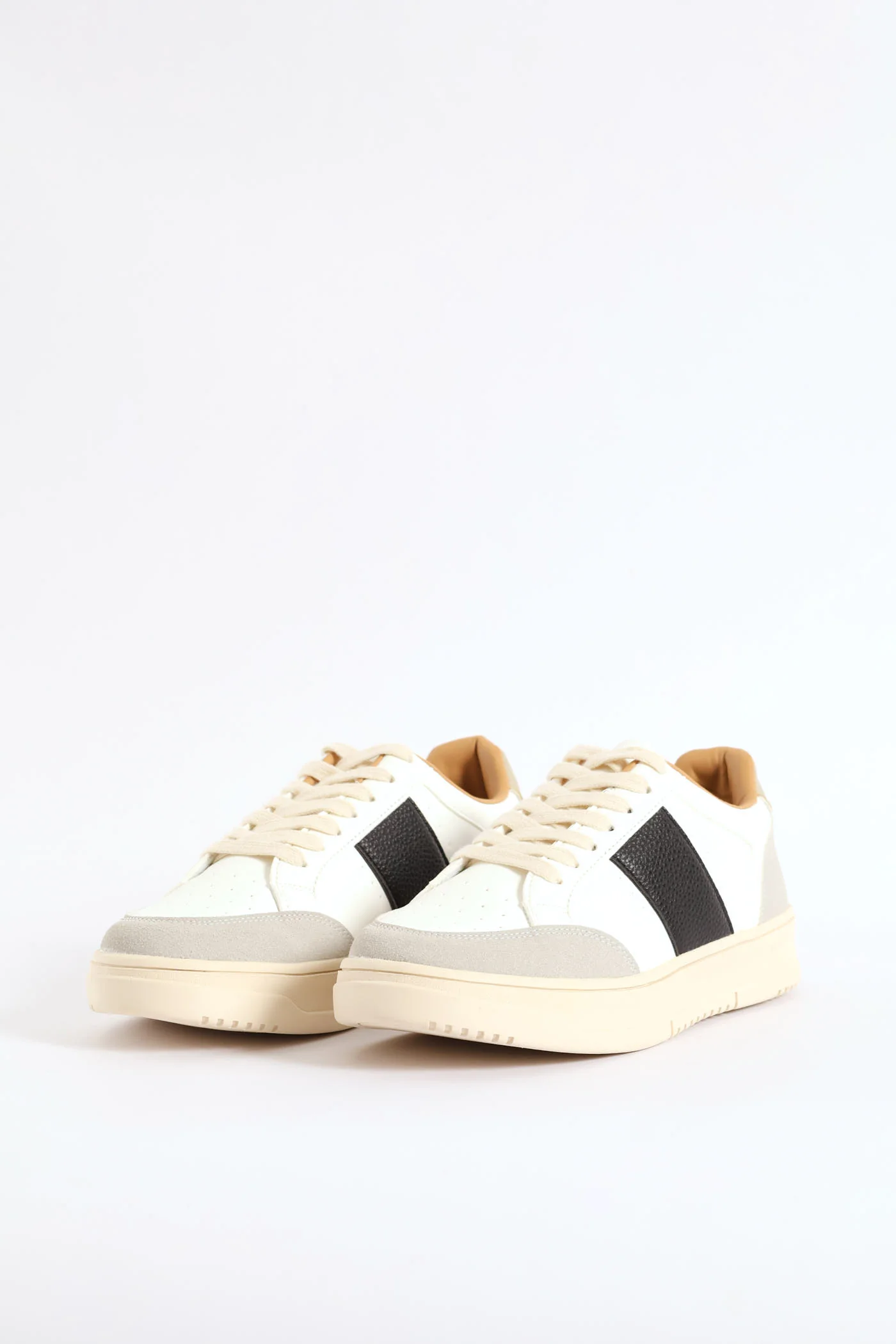 Thick Side Stripe Sneaker - White/Black - Image 3