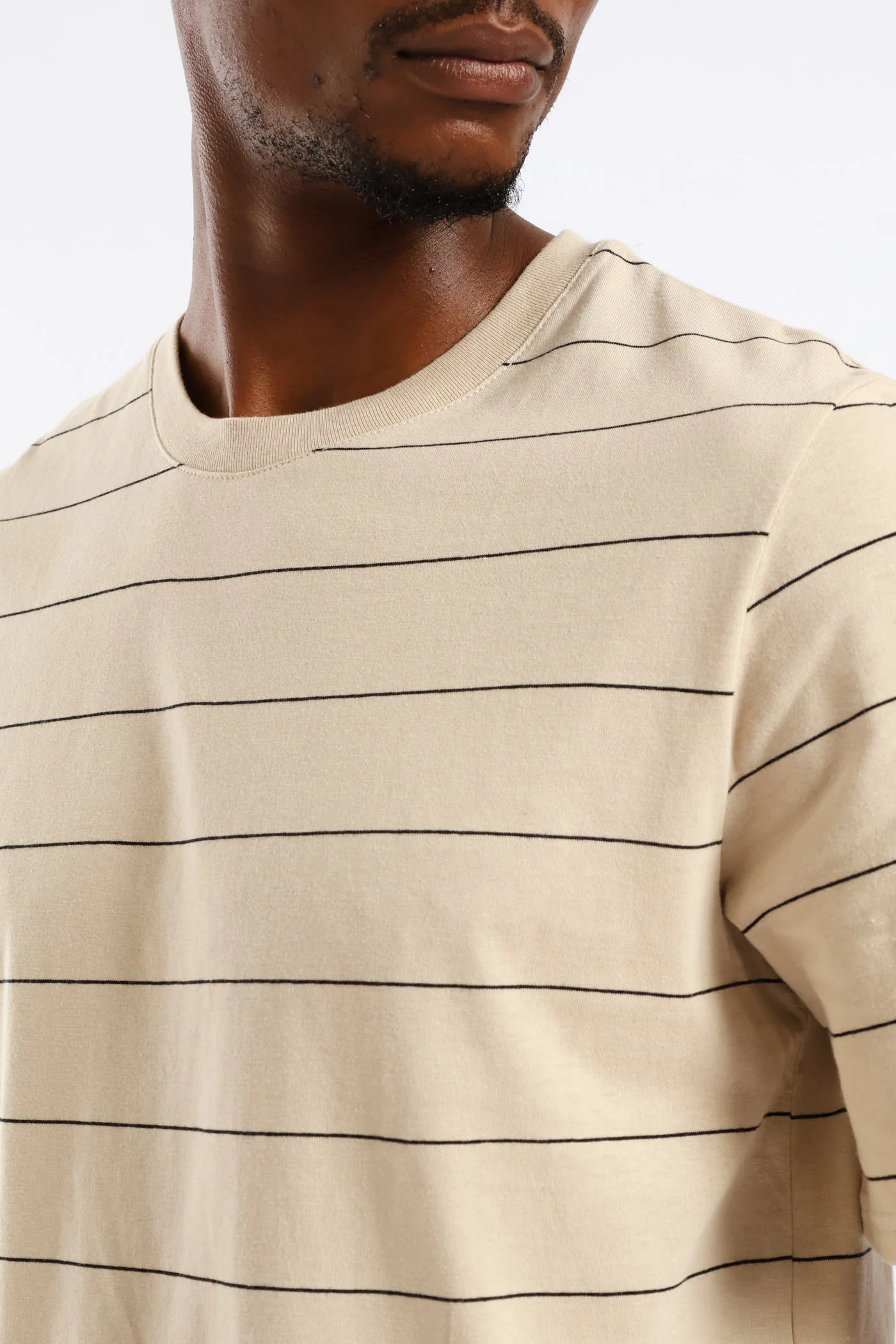Thin Stripe Tee - Stone - Image 2