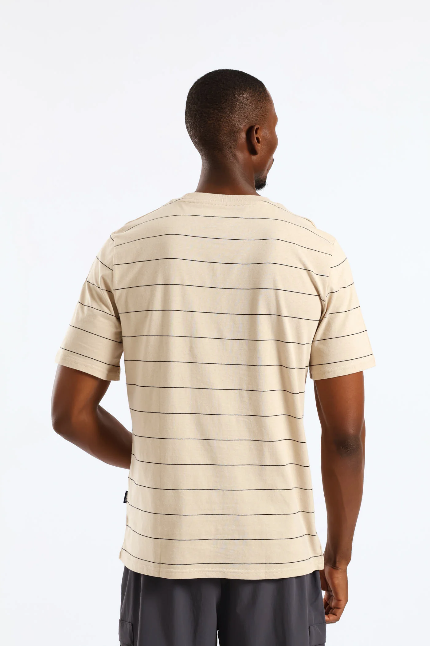 Thin Stripe Tee - Stone - Image 4