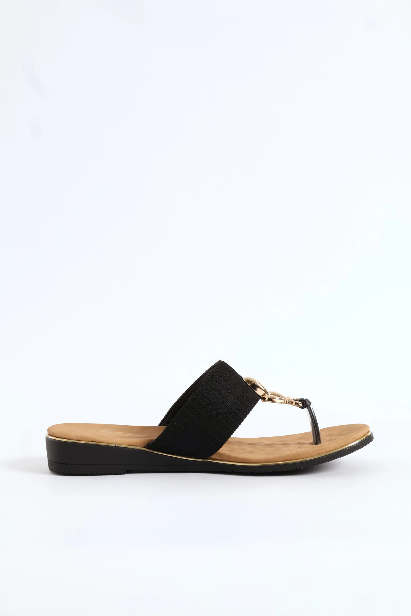 Thong Sandal On Comfort Outsole - Black - Image 2
