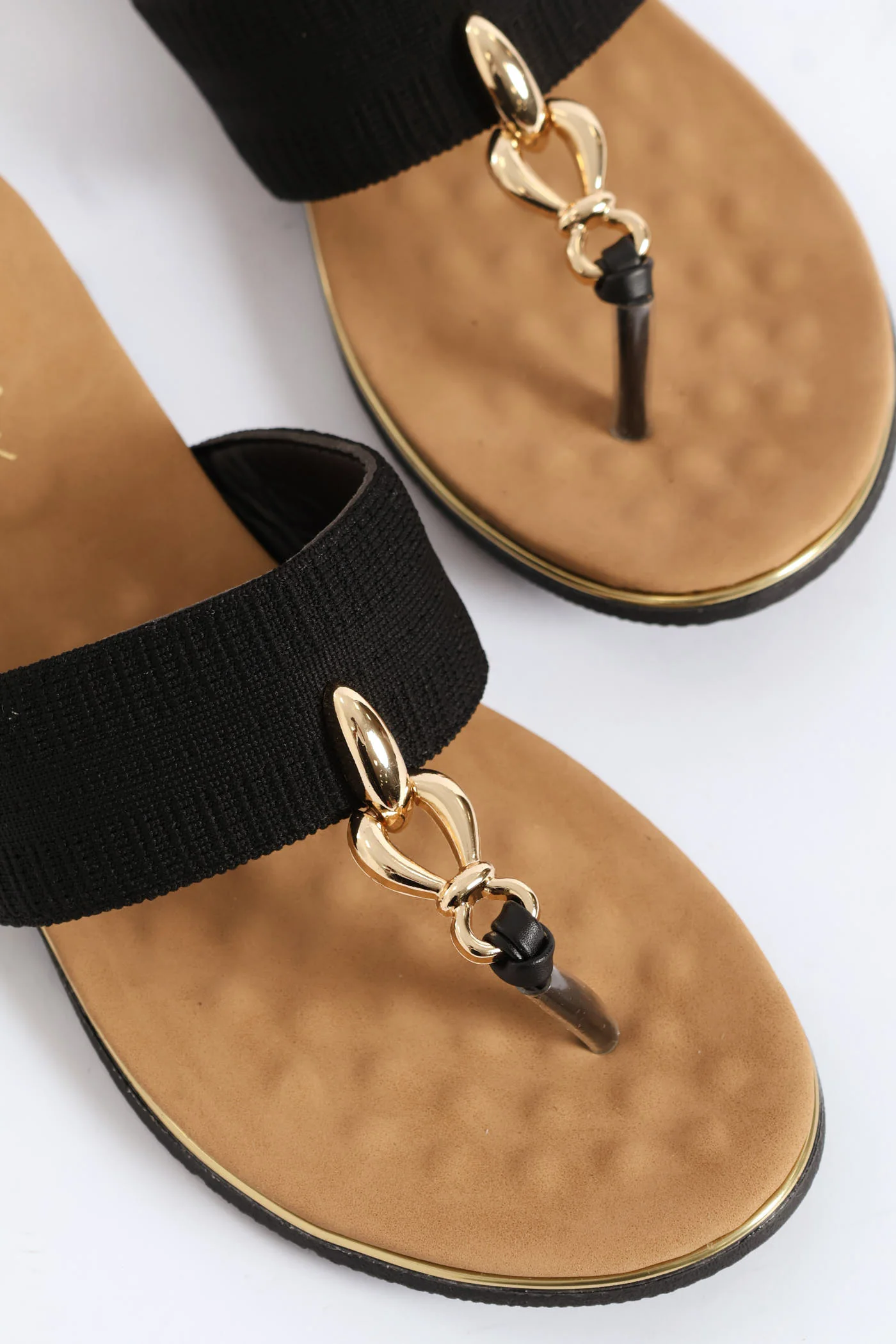 Thong Sandal On Comfort Outsole - Black - Image 3