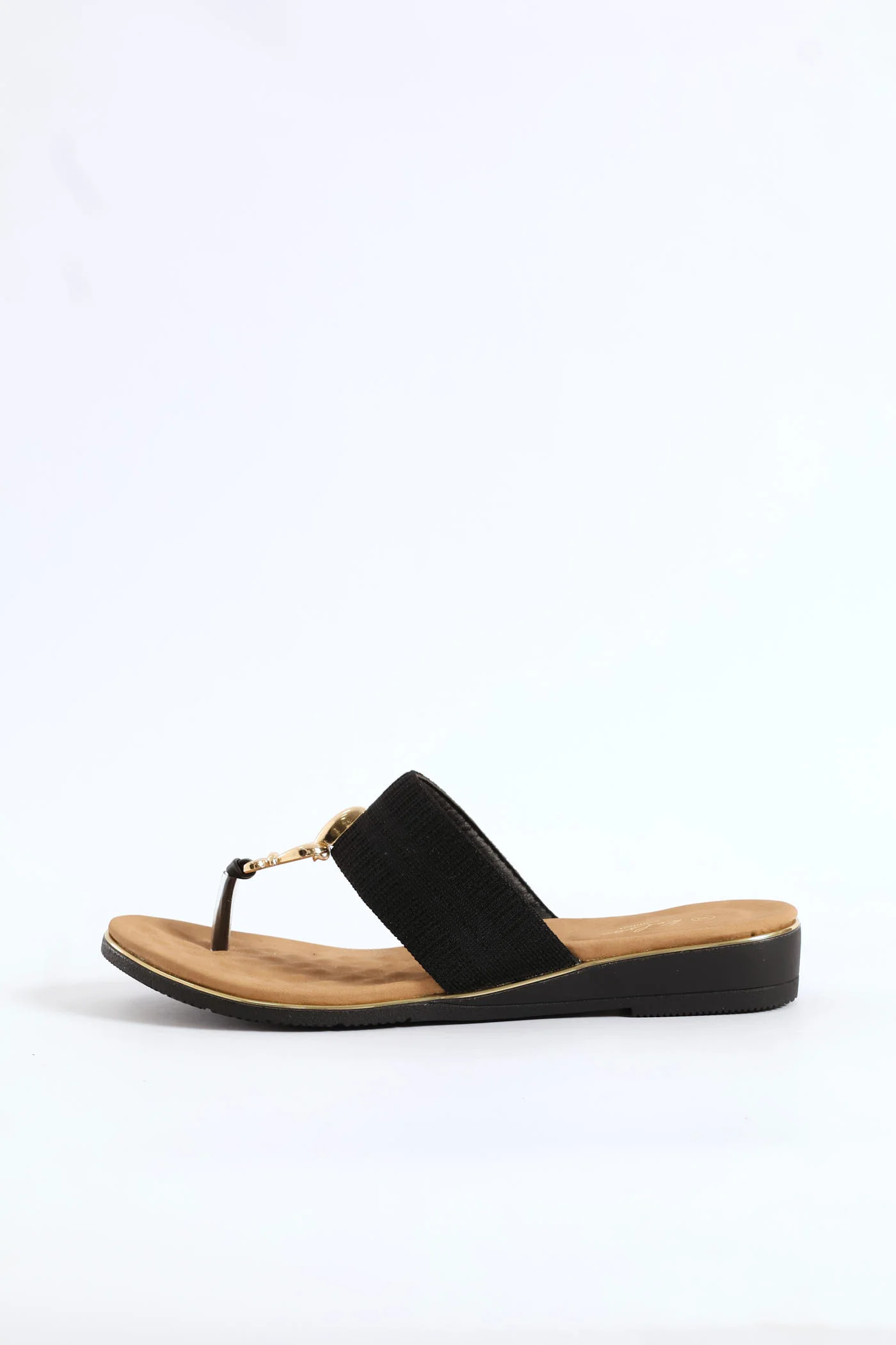 Thong Sandal On Comfort Outsole - Black - Image 4