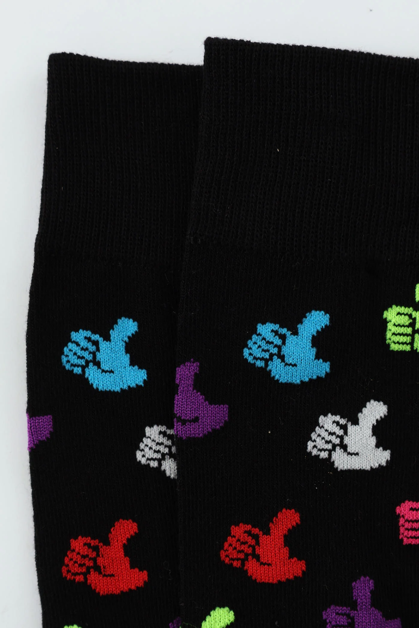 Thumbs Up Single Anklet Socks - Black - Image 3