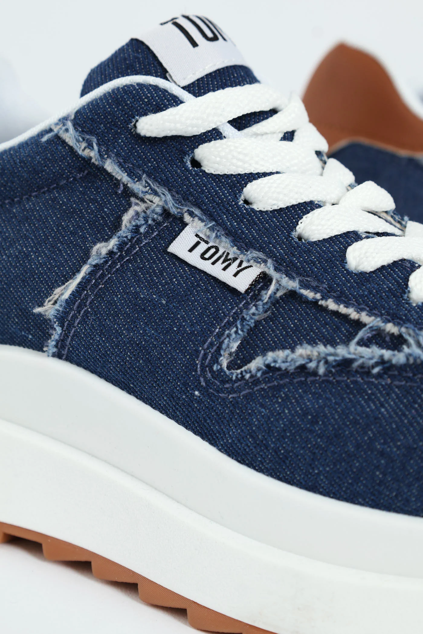 Tiana Retro Lace Up Sneaker - Denim - Image 2