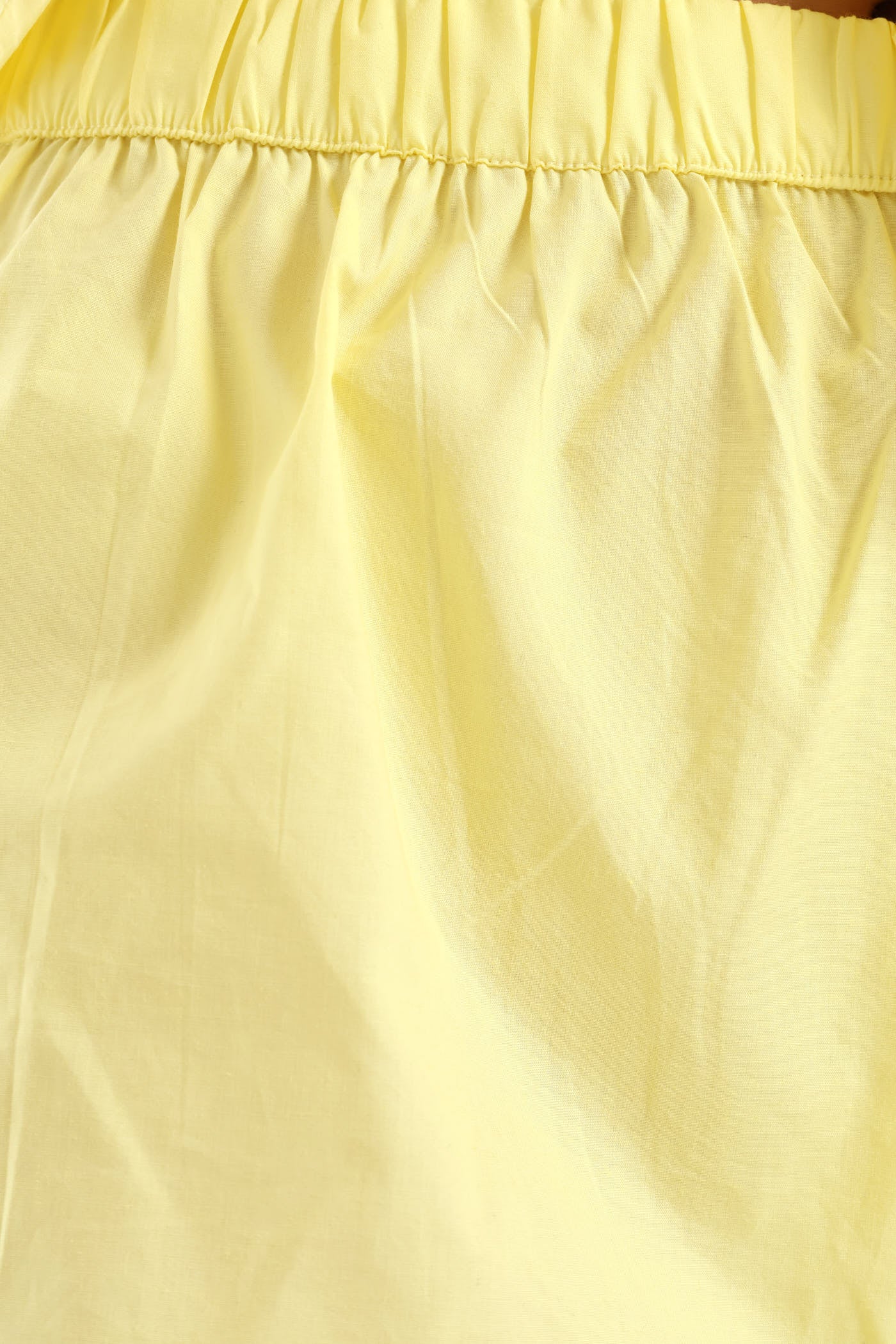 Tie Front Detail Sleep Set - Yellow - Image 6