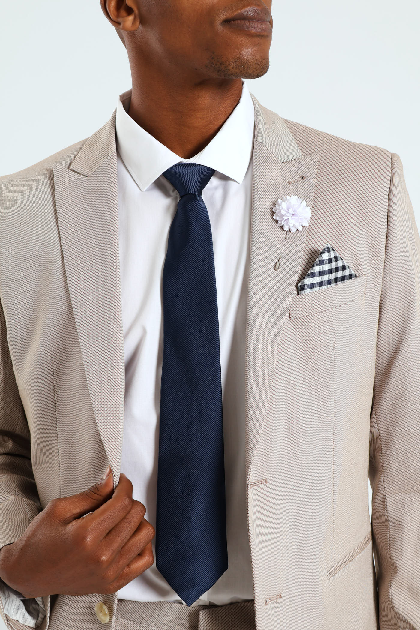 Tie & Pin Set - Navy - Image 4