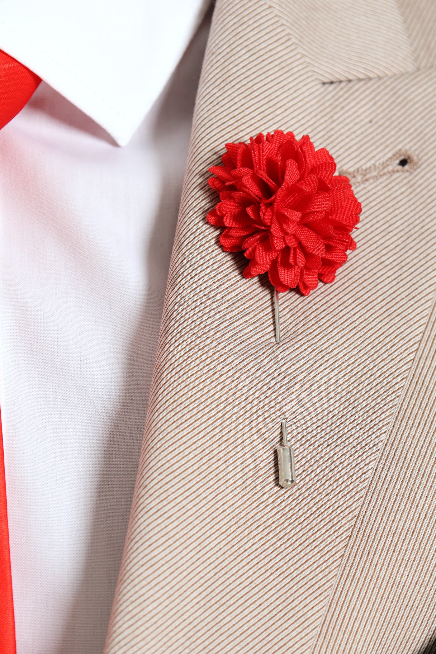 Tie & Pin Set - Red - Image 3
