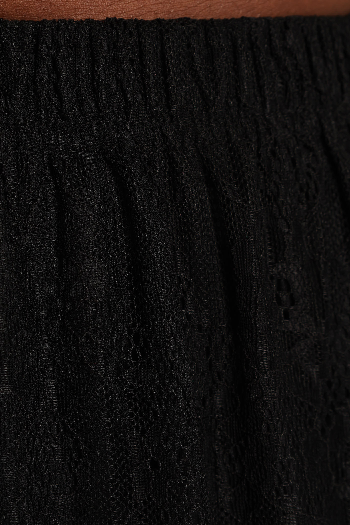 Tiered Lace Maxi Skirt - Black - Image 4