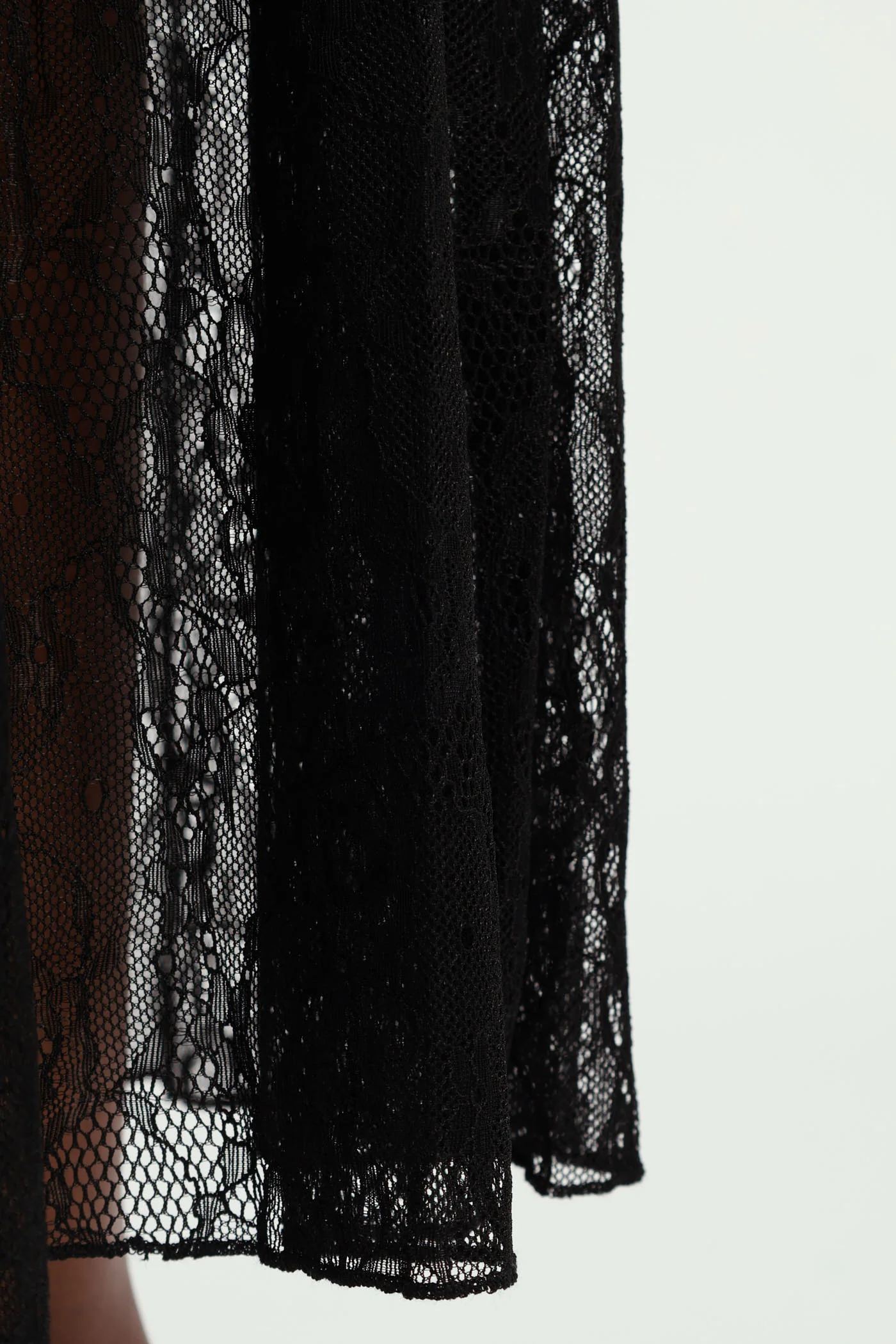Tiered Lace Maxi Skirt - Black - Image 5