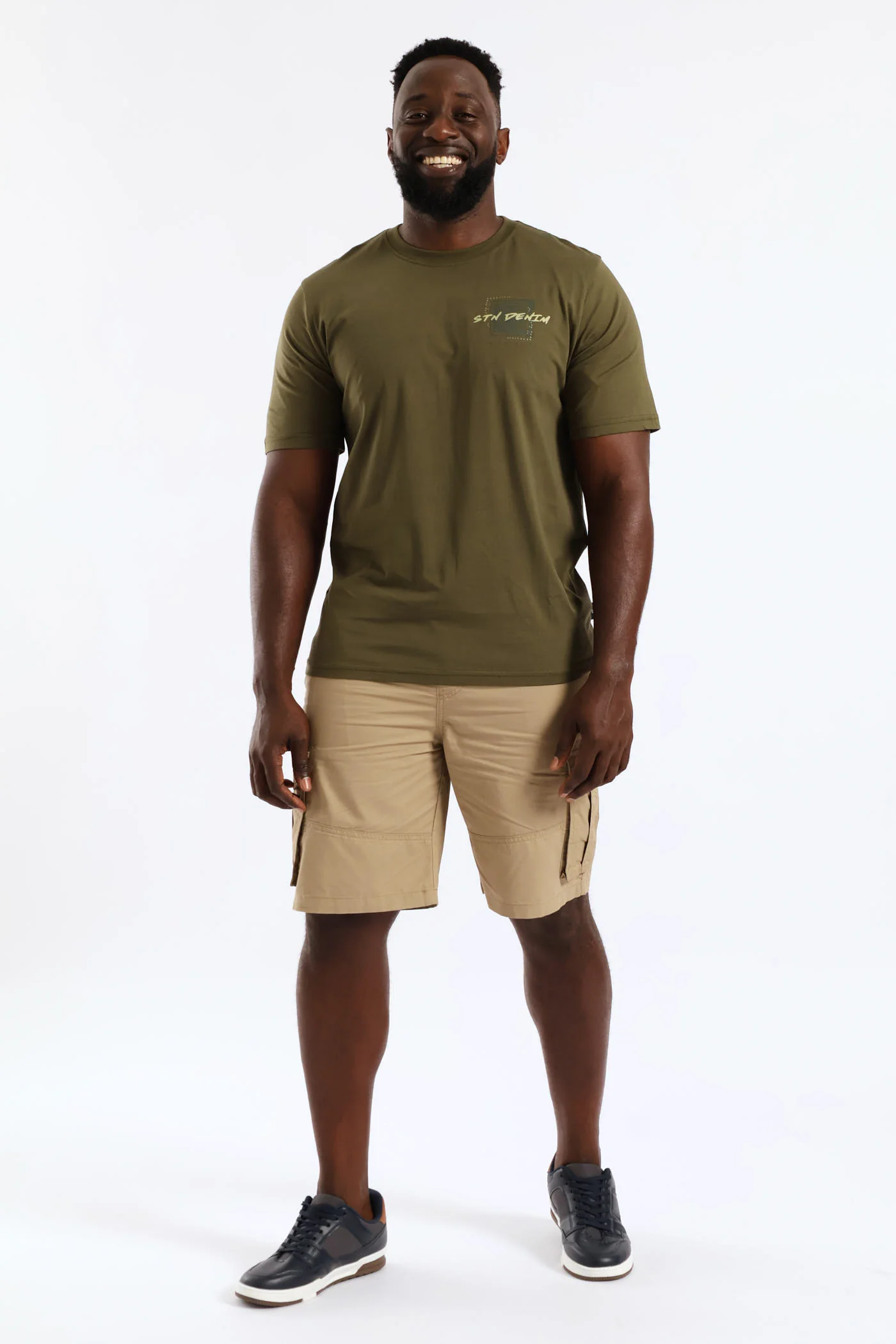 Tile Front & Back Tee - Olive - Image 5