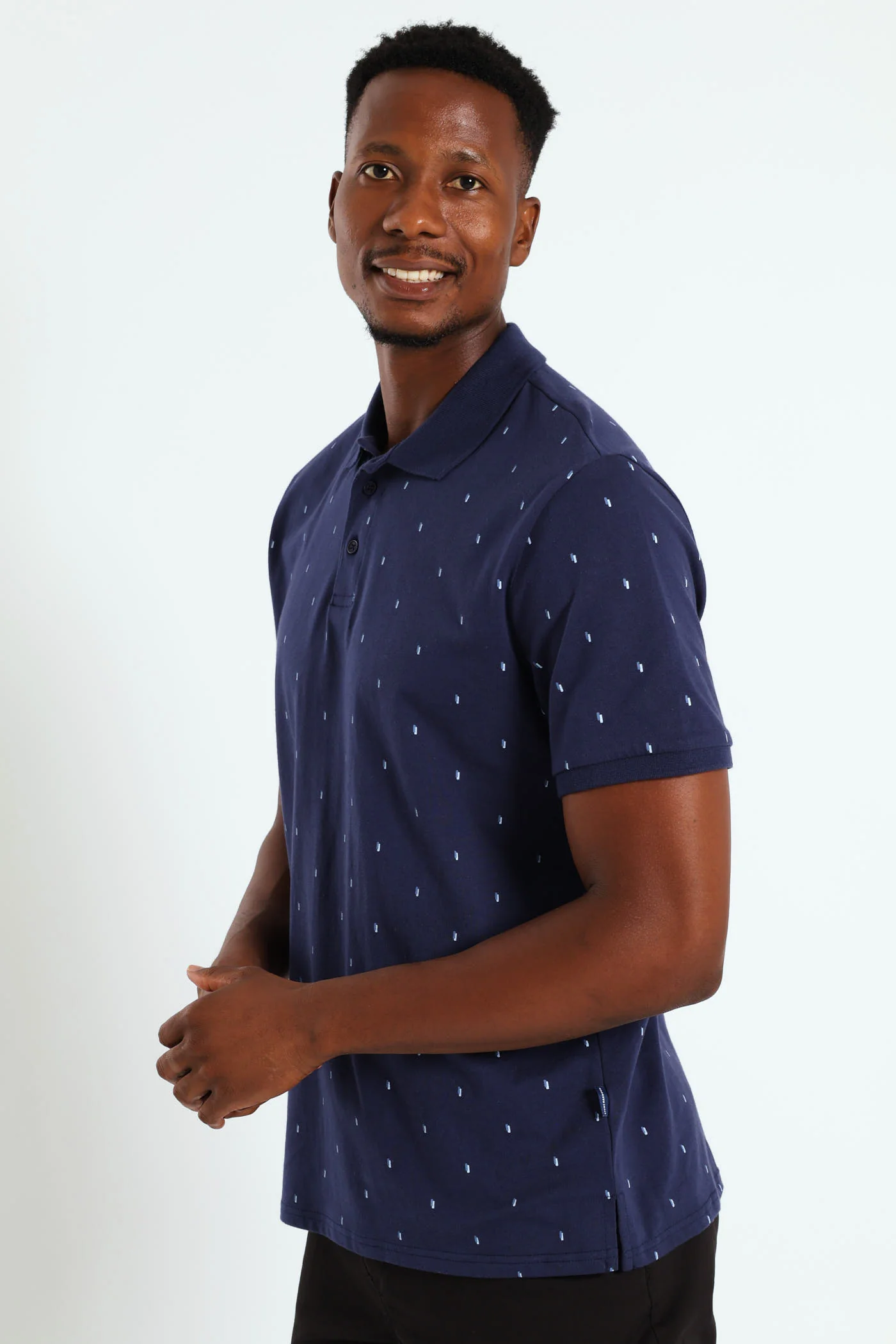 Tile Print Golfer - Navy - Image 2