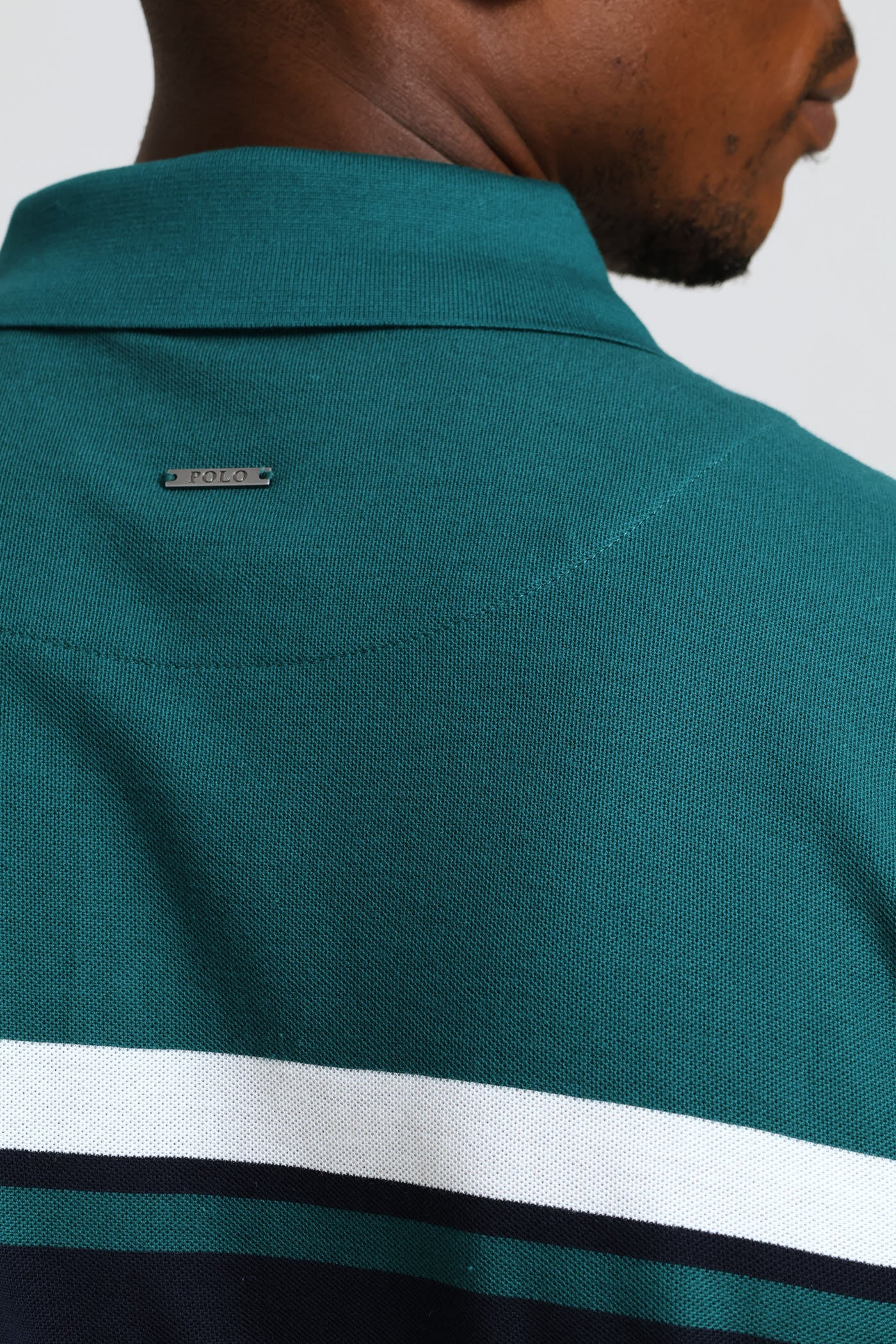 Tilston Stripe Long Sleeve Golfer - Green - Image 5