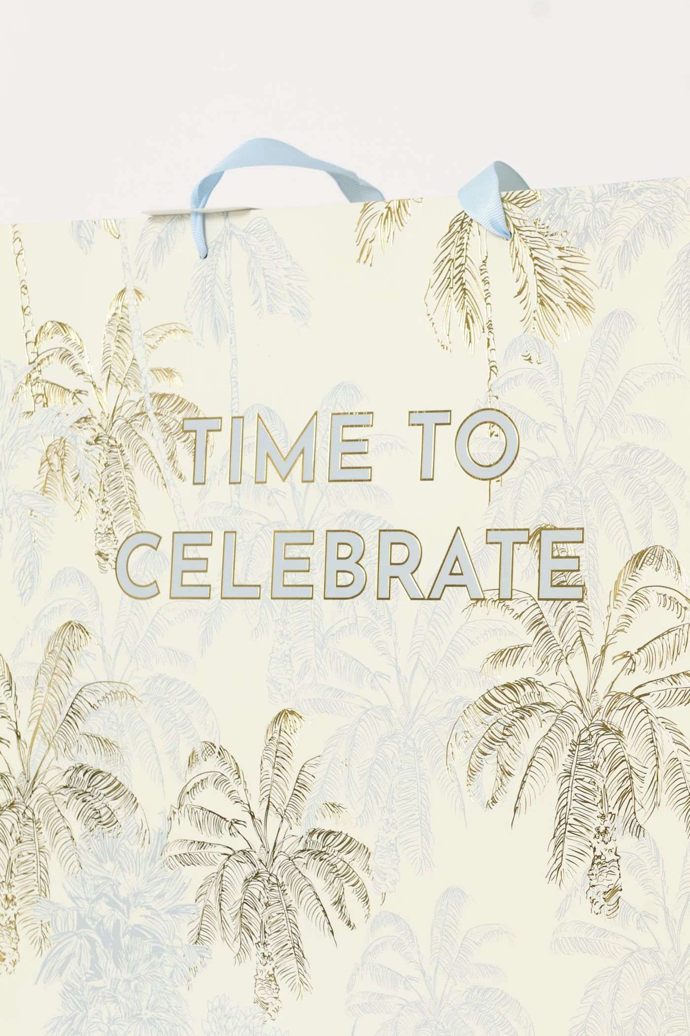 Time To Celebrate Palm Tree Gift Bag - Light Blue - Image 2